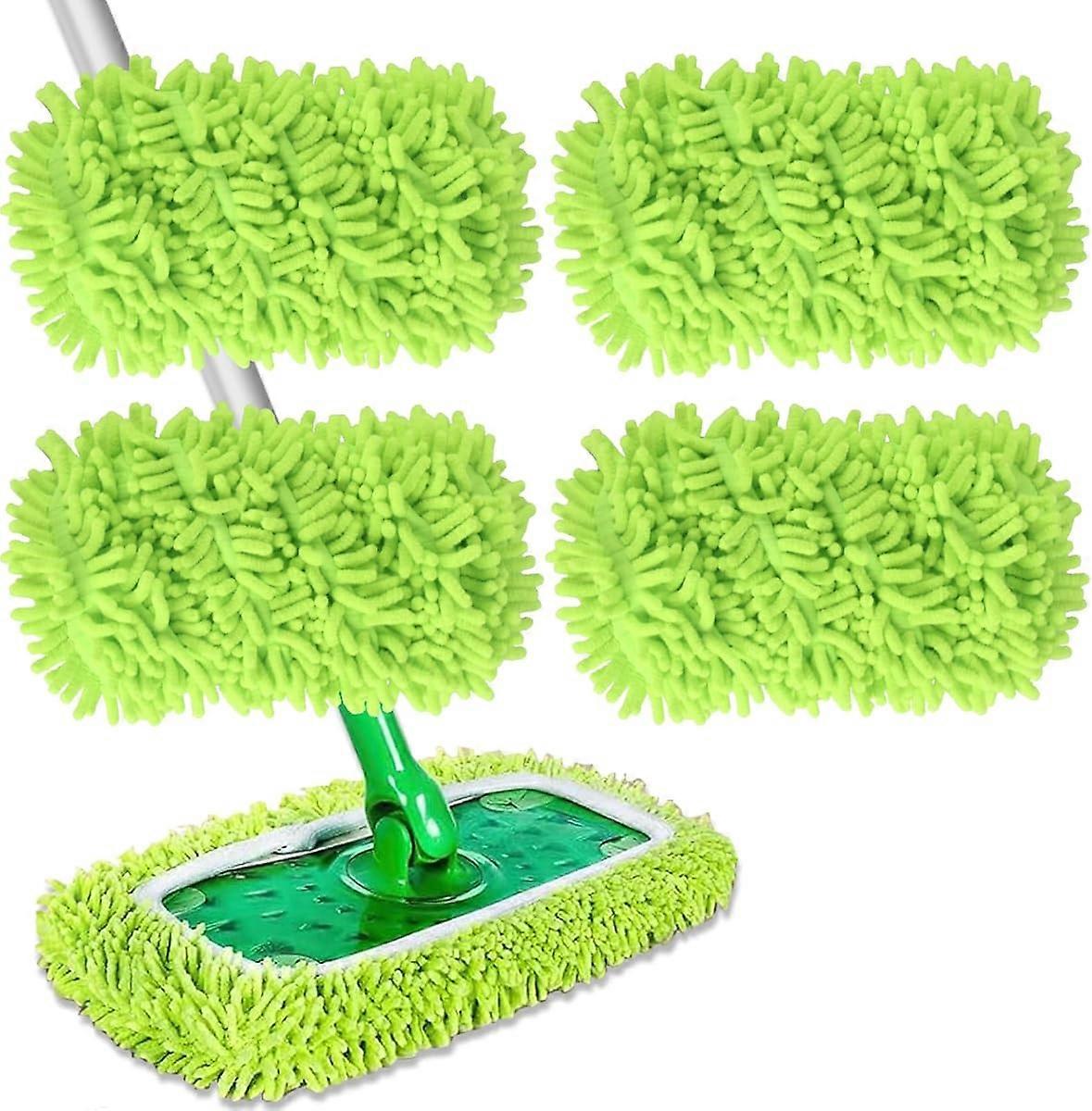 4-Pack Microfiber Mop Cloths for Swiffer Sweeper Steam Mop Refills