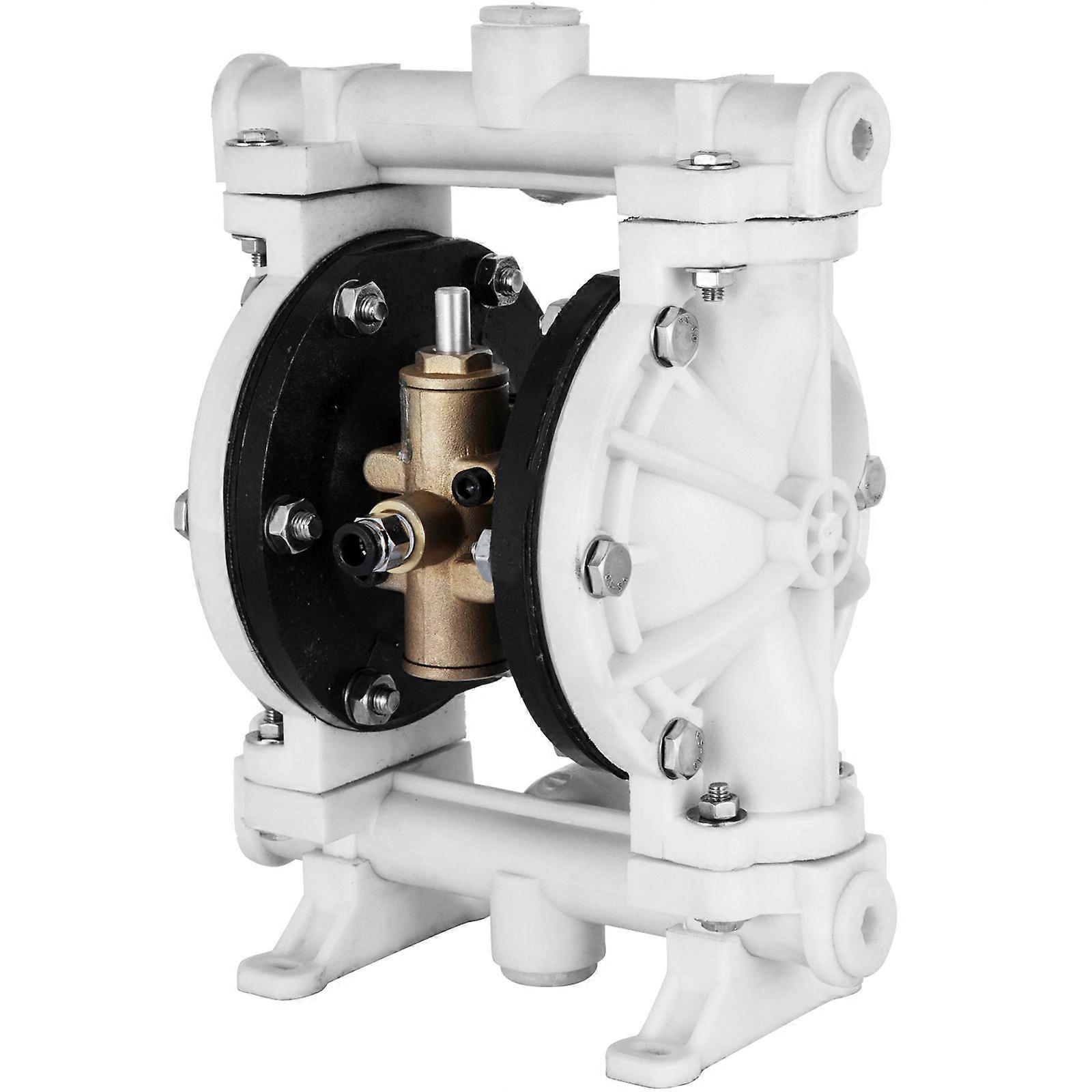 Air-Operated Double Diaphragm Pump, 1/2 in Inlet & Outlet, Polypropylene Body, 13.2 GPM & Max 120PSI