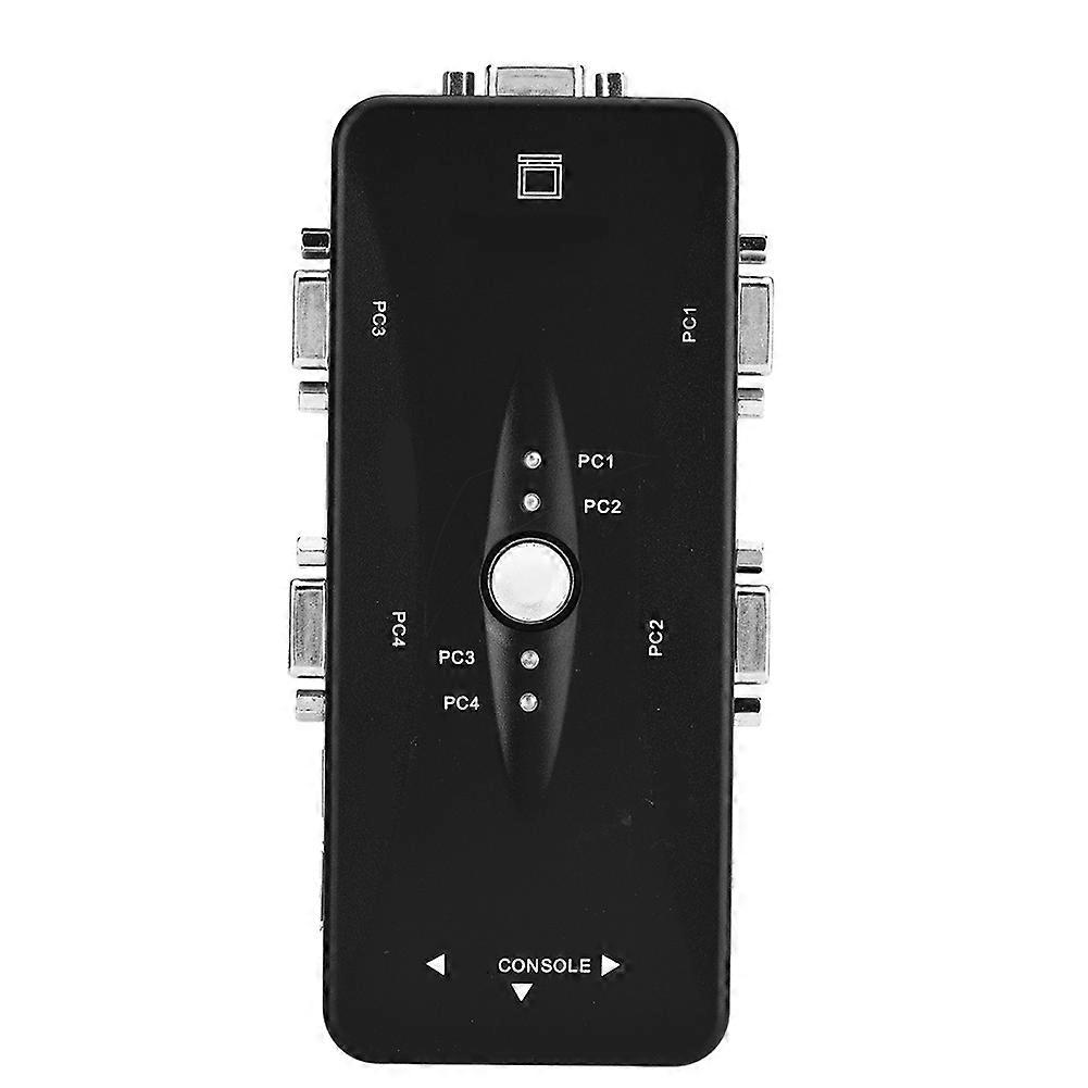 USB 2.0 KVM Switcher 2 / 4 Port VGA Manual Switch Box Video Sharing Adapter (4 Ports)