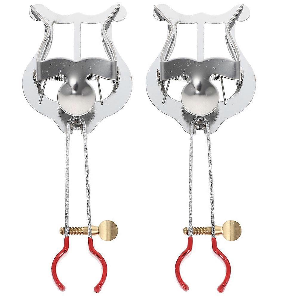 Marching Lyre for Clarinet Lightweight Trumpet Marching Clamp-On Most Ages Plastic Score Retention 2Pcs