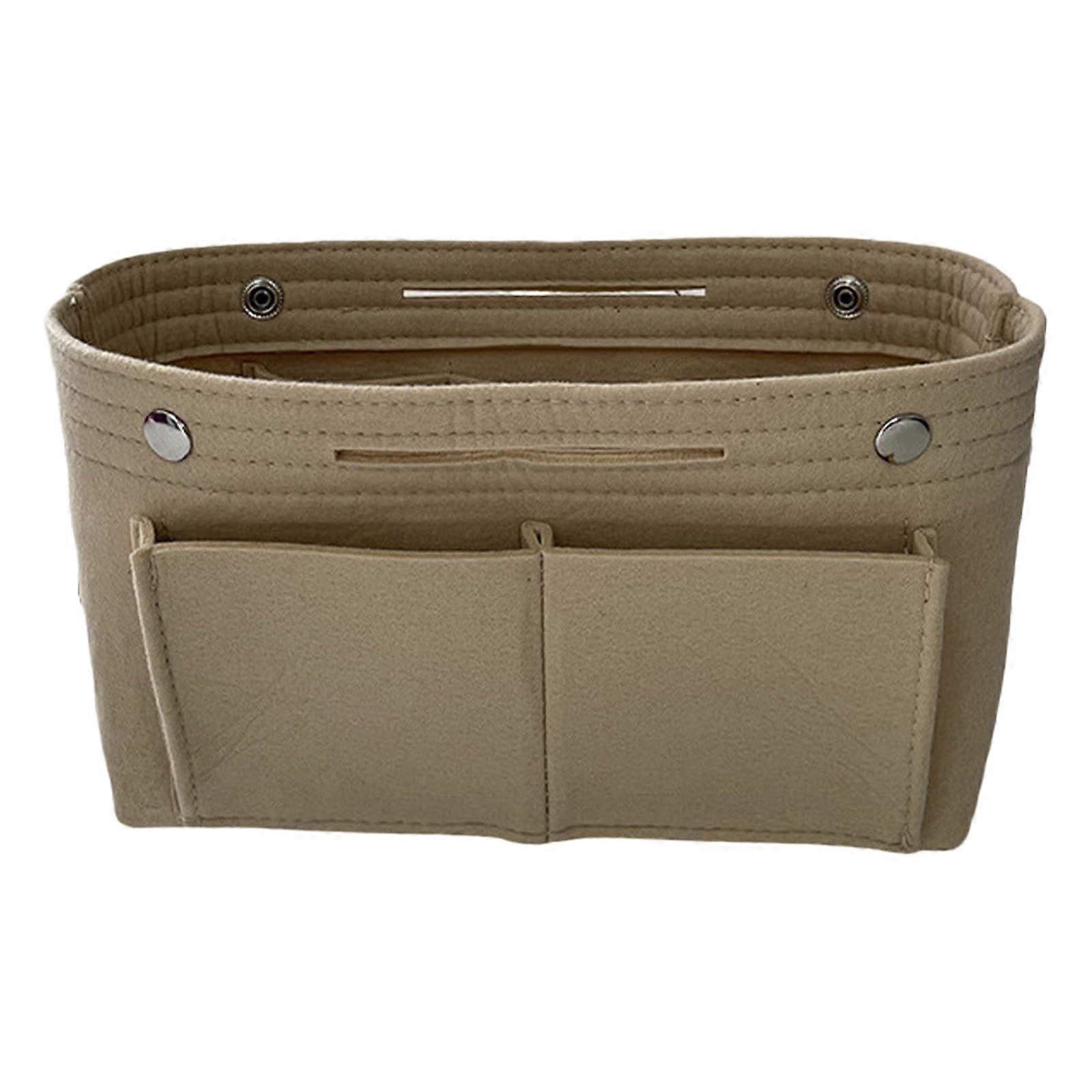 Women's Organiser L - Beige Felt Bag Organiser with Multiple Compartments for Handbags and Totes