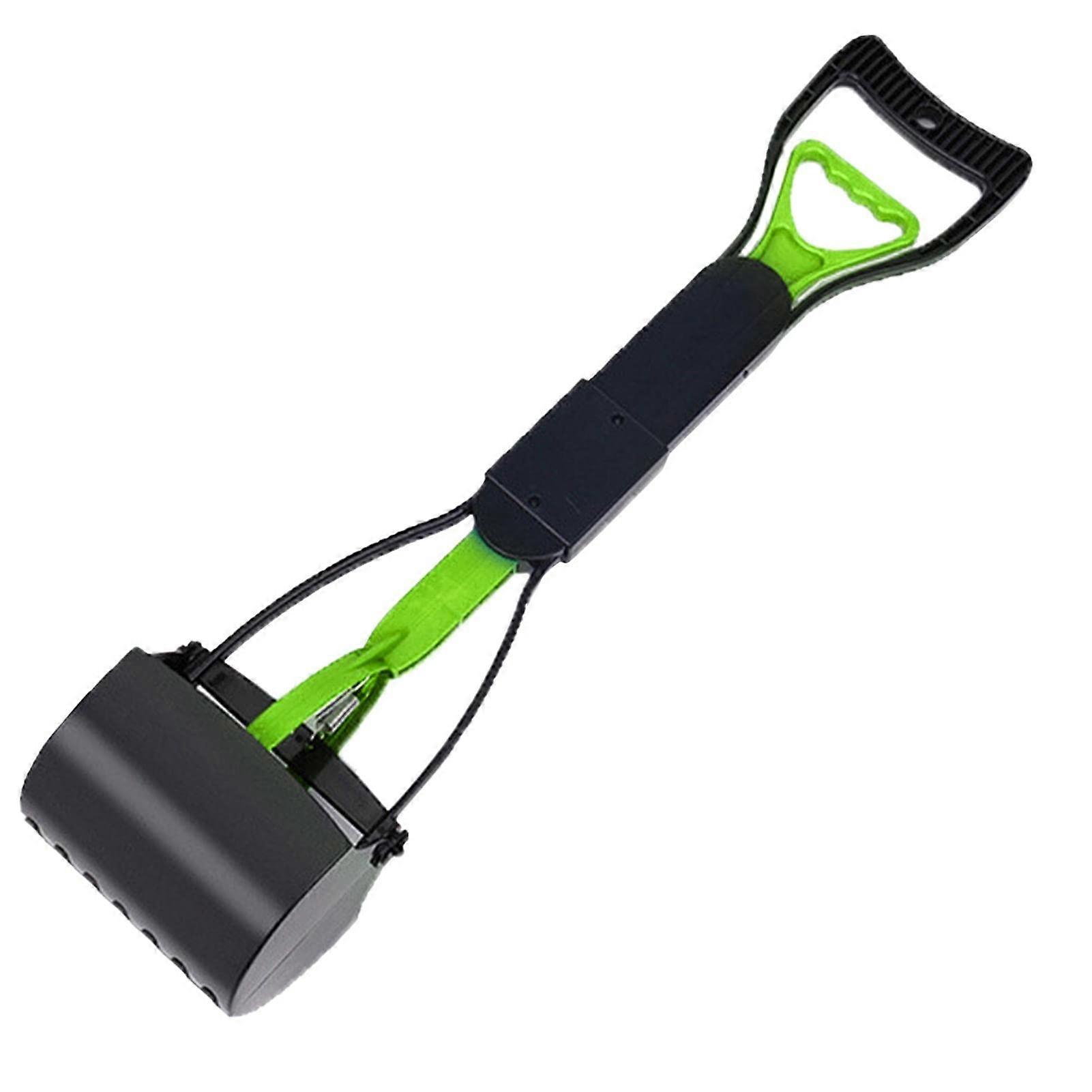 Poop Scooper for Dogs 23 Inch Long Handle Portable Pooper Scooper with Waste Bags for Grass Gravel and Dirt Green