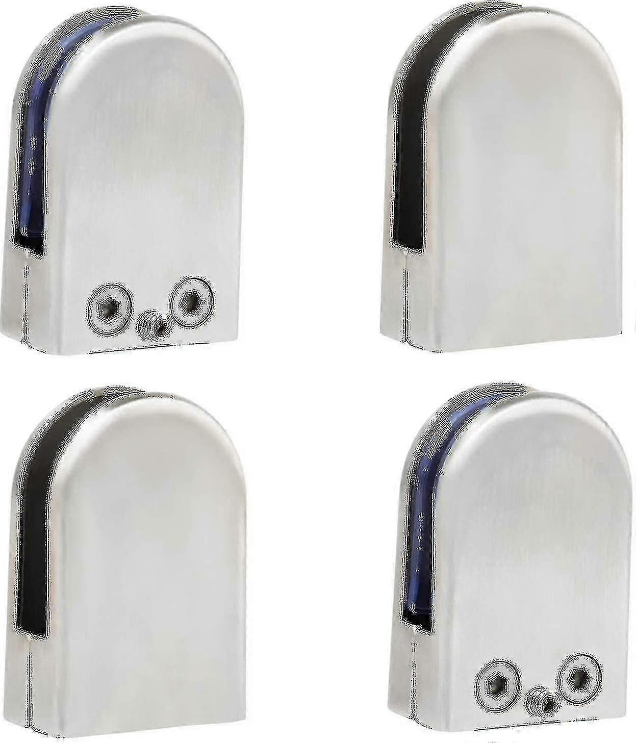 4 x (10-12 מ"מ) נירוסטה 304 מחזיק תושבת מהדק זכוכית למעקה מדרגות חלון - (4 חבילות)