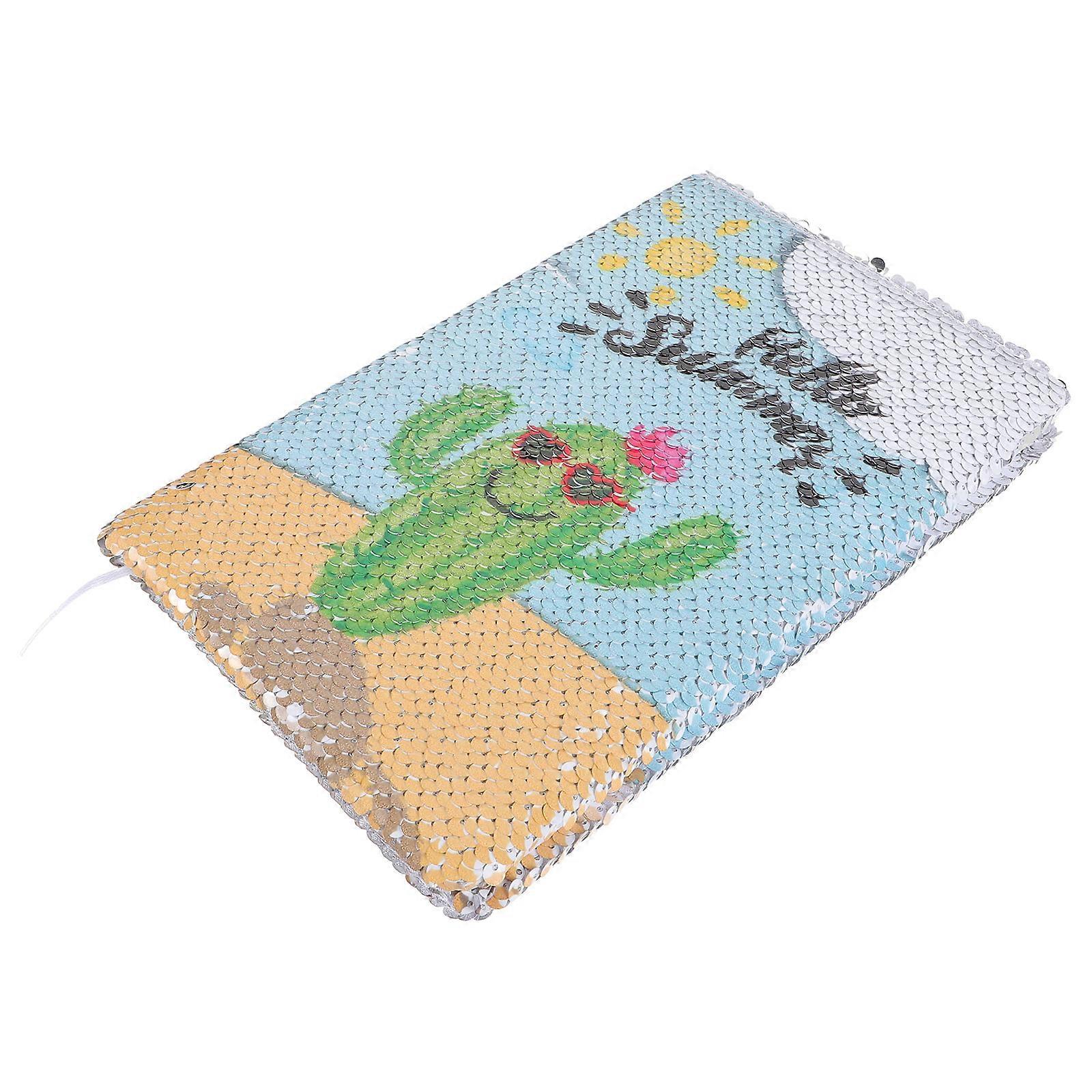 Sequin Planner Diary Notebook Prevents Ink Leaks Office Use 22x14cm Rectangular 1Pack