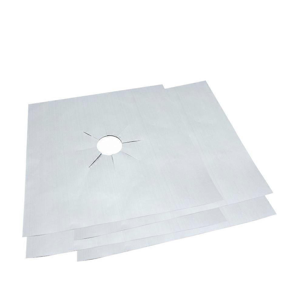Reusable NonStick Oven Liners for Gas Hob Protector Sheets Kitchen Use PTFE Material 27x27cm Silver