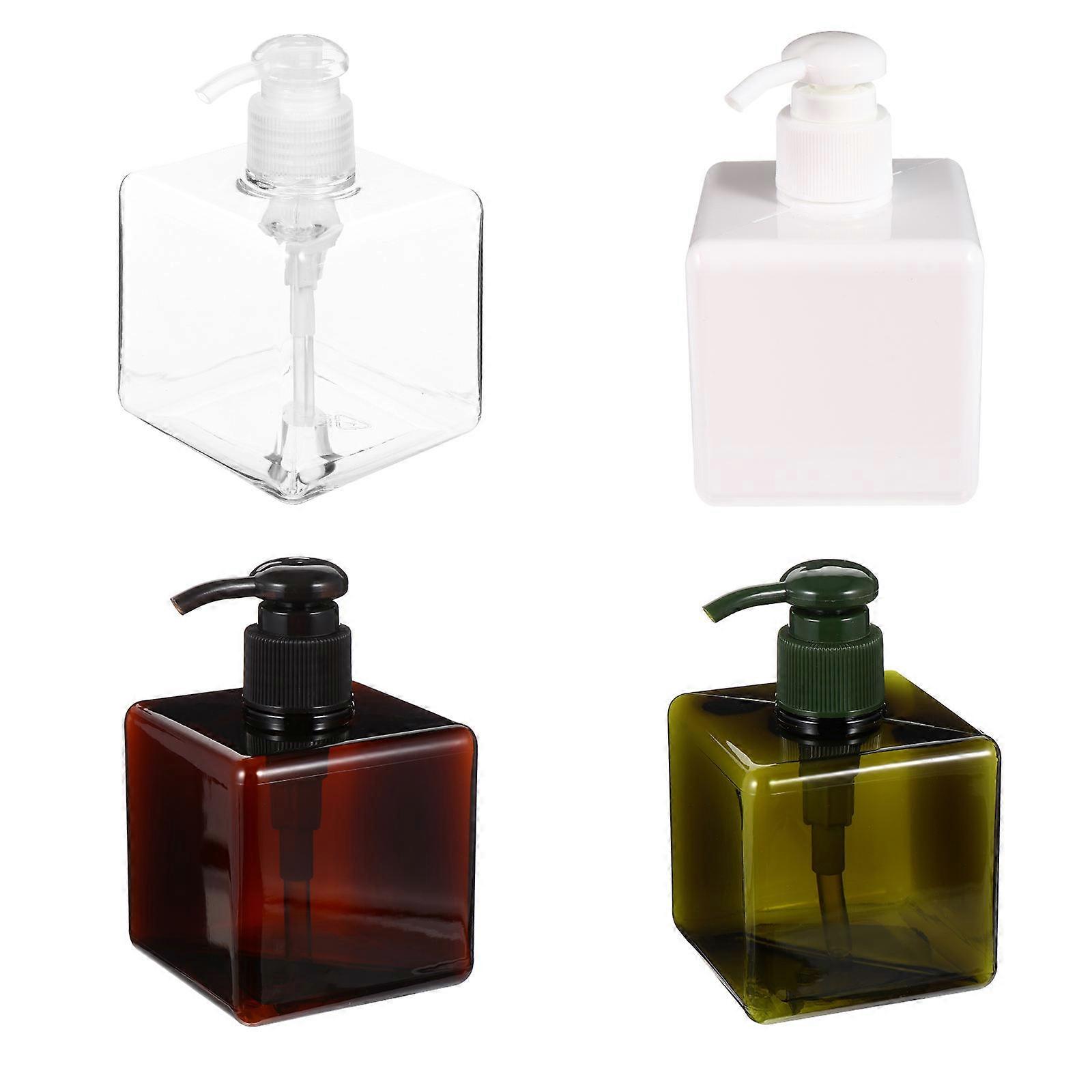 Portable Travel Bottle with Press Pump Design for Shampoo and Lotion Storage 250ml Green Plastic