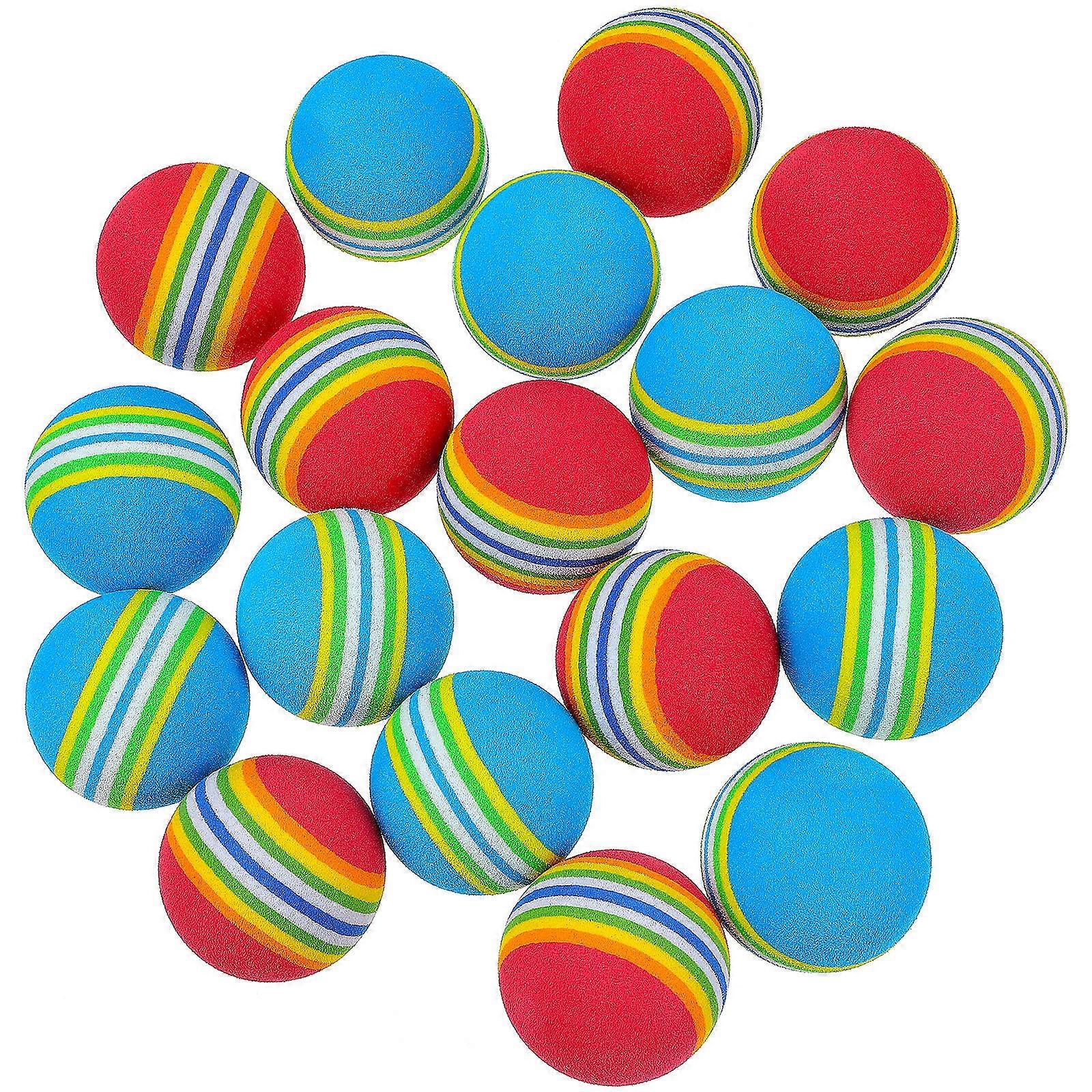 26 Pcs Colorful Stripe Golf Practice Balls for Playing Use EVA Material Assorted Color