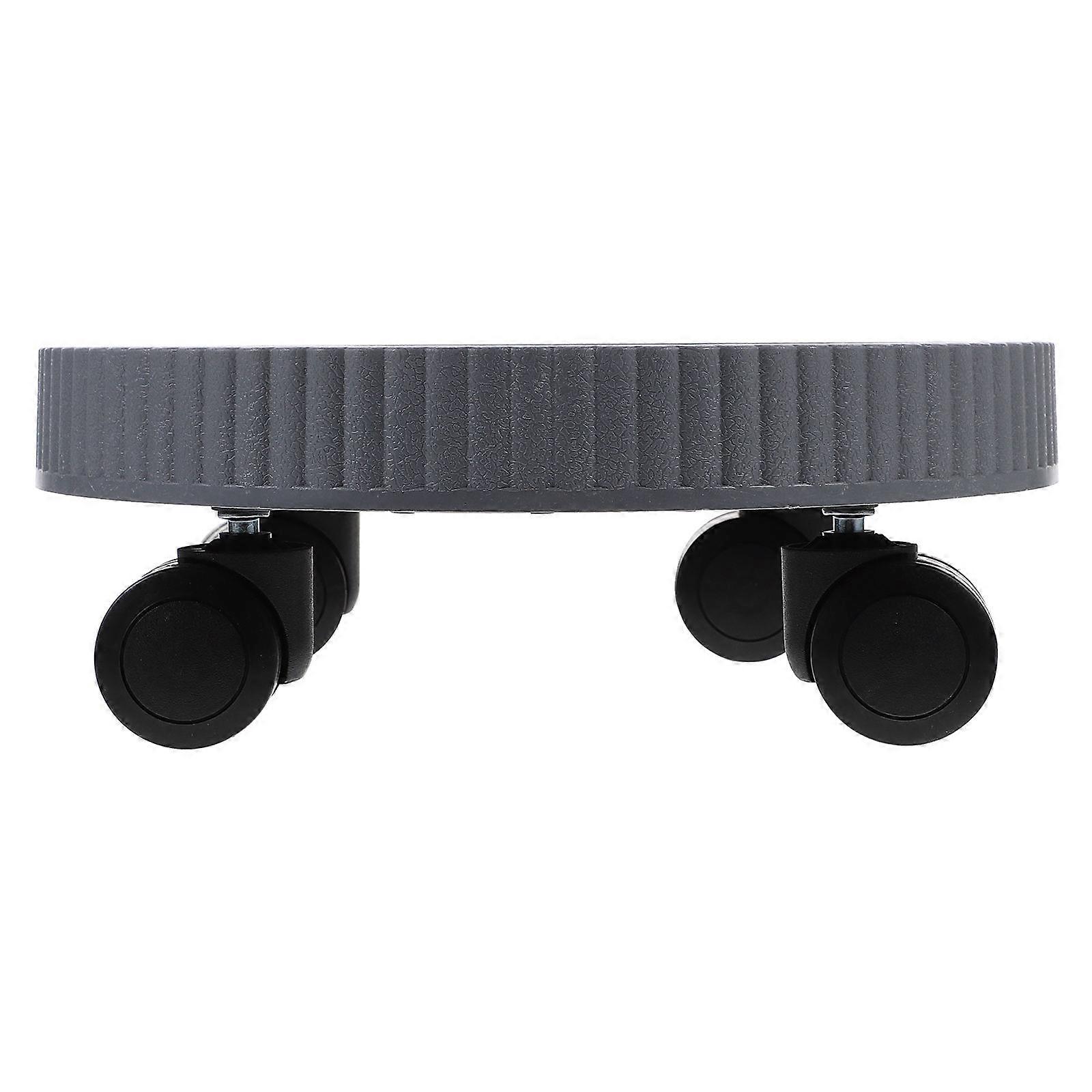 Durable Rolling Plant Tray with Wheels – Stylish Gray Flowerpot Coaster for Smooth Movement