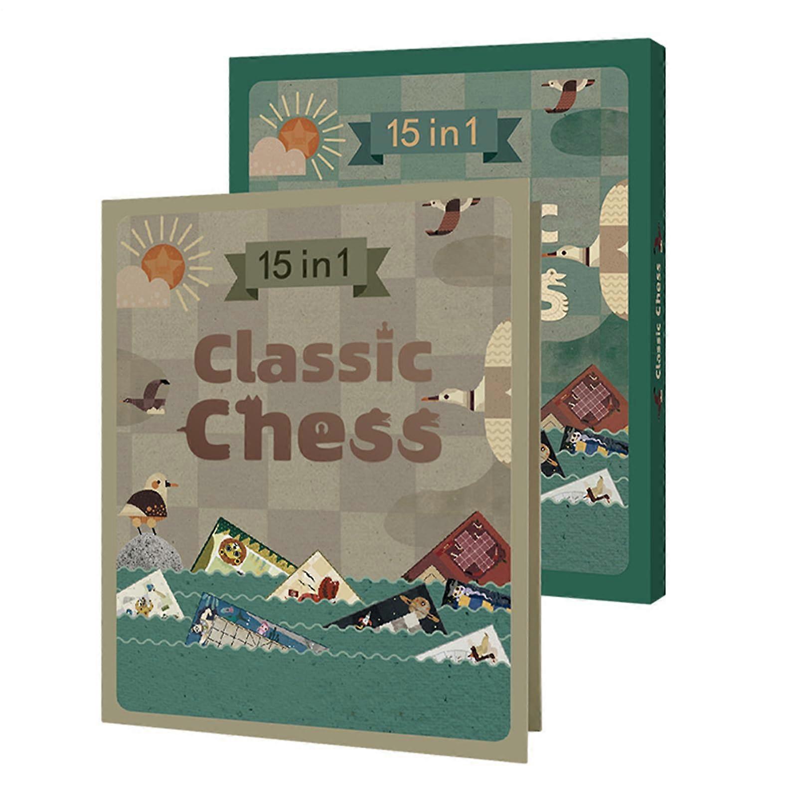 Chess Notation Book, Chess Set Educational Folding Chessboard FamilyFriendly Strategic Hobbies