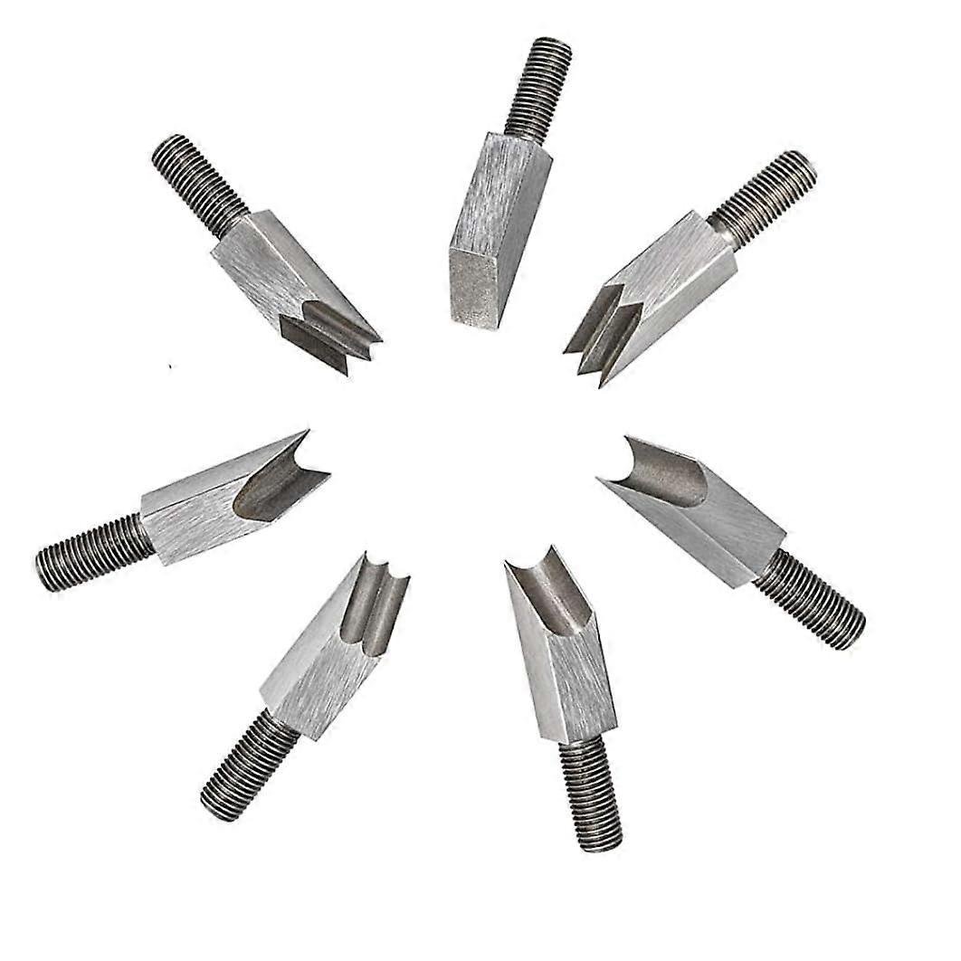 Schamfer Planer Cutter Heads 7-Piece Set For Woodworking Edge And Corner Planes Compatible Hand Planers Chamfer Bits