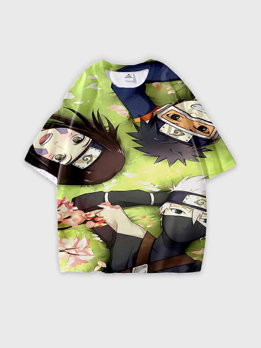 T-shirt round neck Role Pattern loose short sleeve C2436