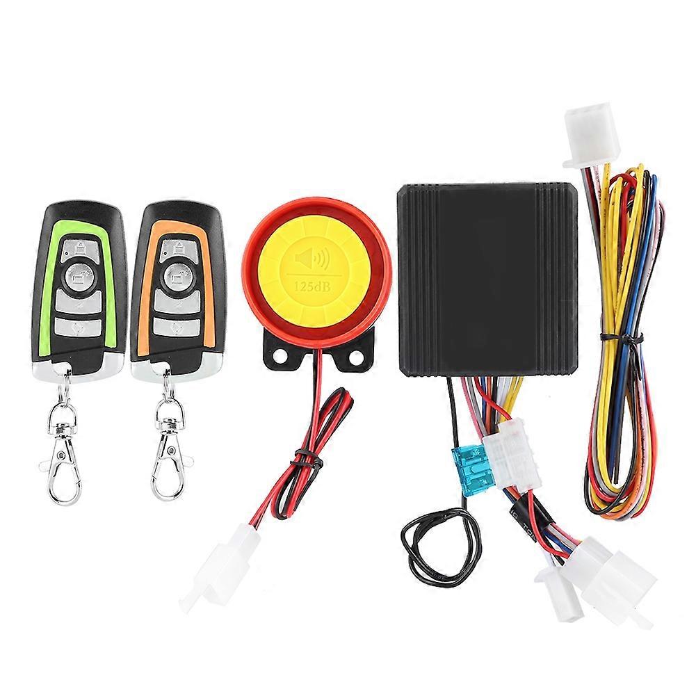 12V Universal Motorcycle Wireless Anti Theft Security Alarm System with 2 Remote Controls Keyless Entry Vibration Sensor