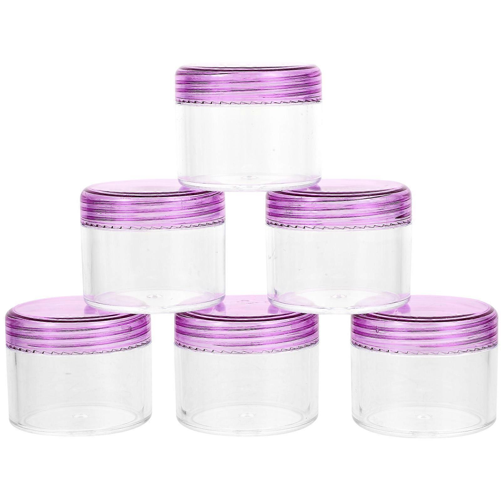 12Pcs Violet Mini Containers with Lids for Storage Leakproof Refillable Plastic Cosmetic Jars 1.5oz