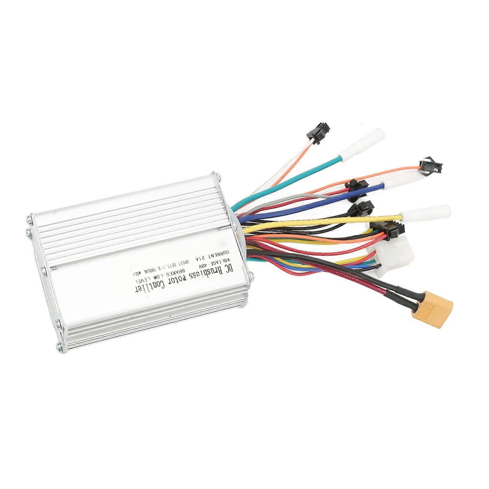 48V DC Brushless Motor Controller Aluminum Alloy 21A for Electric Scooter Riding, Precise Throttle Control