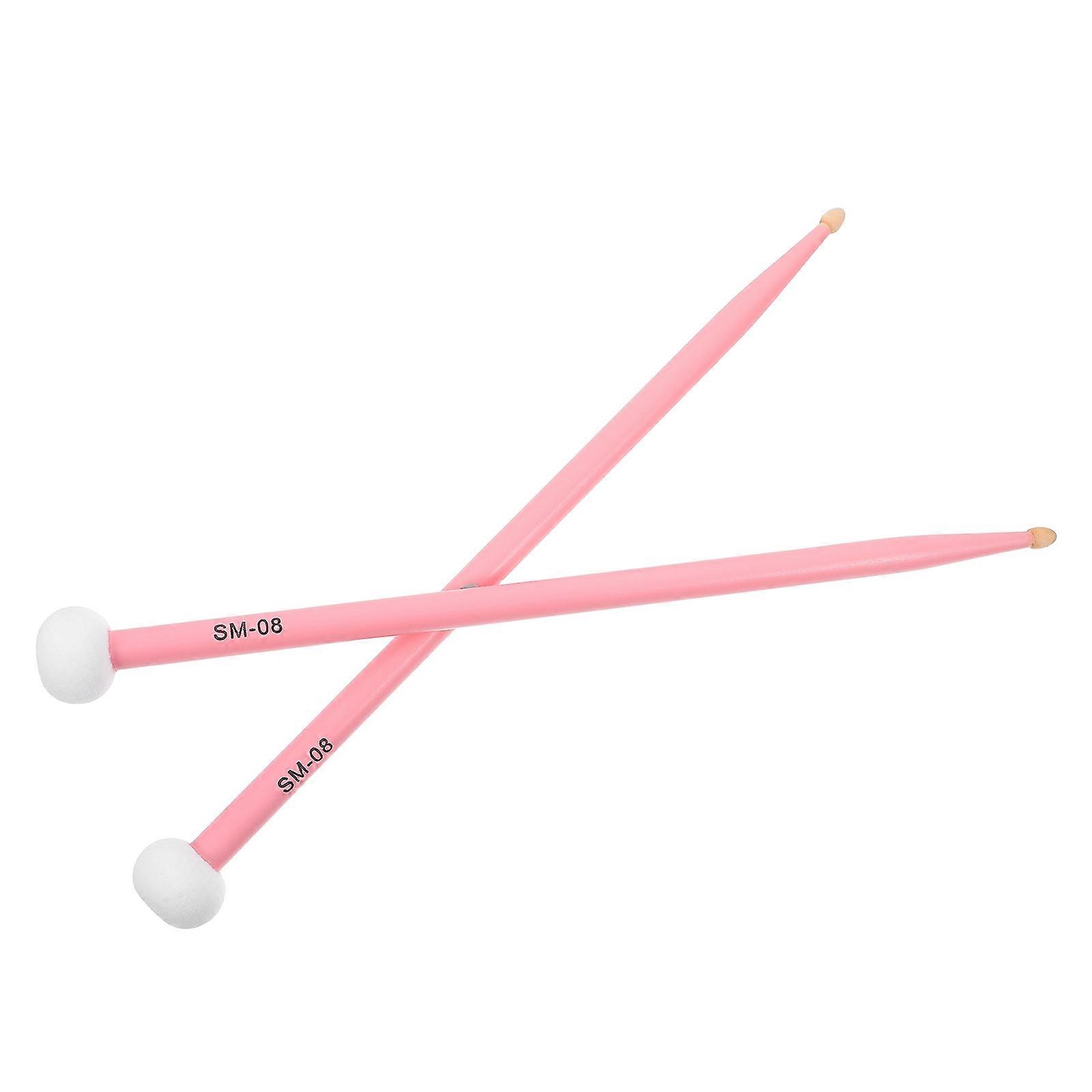 Traditional Drumsticks Percussion Instruments For Drum Sets Timpani Cylindrical Wood Felt Head Protection 1Pair