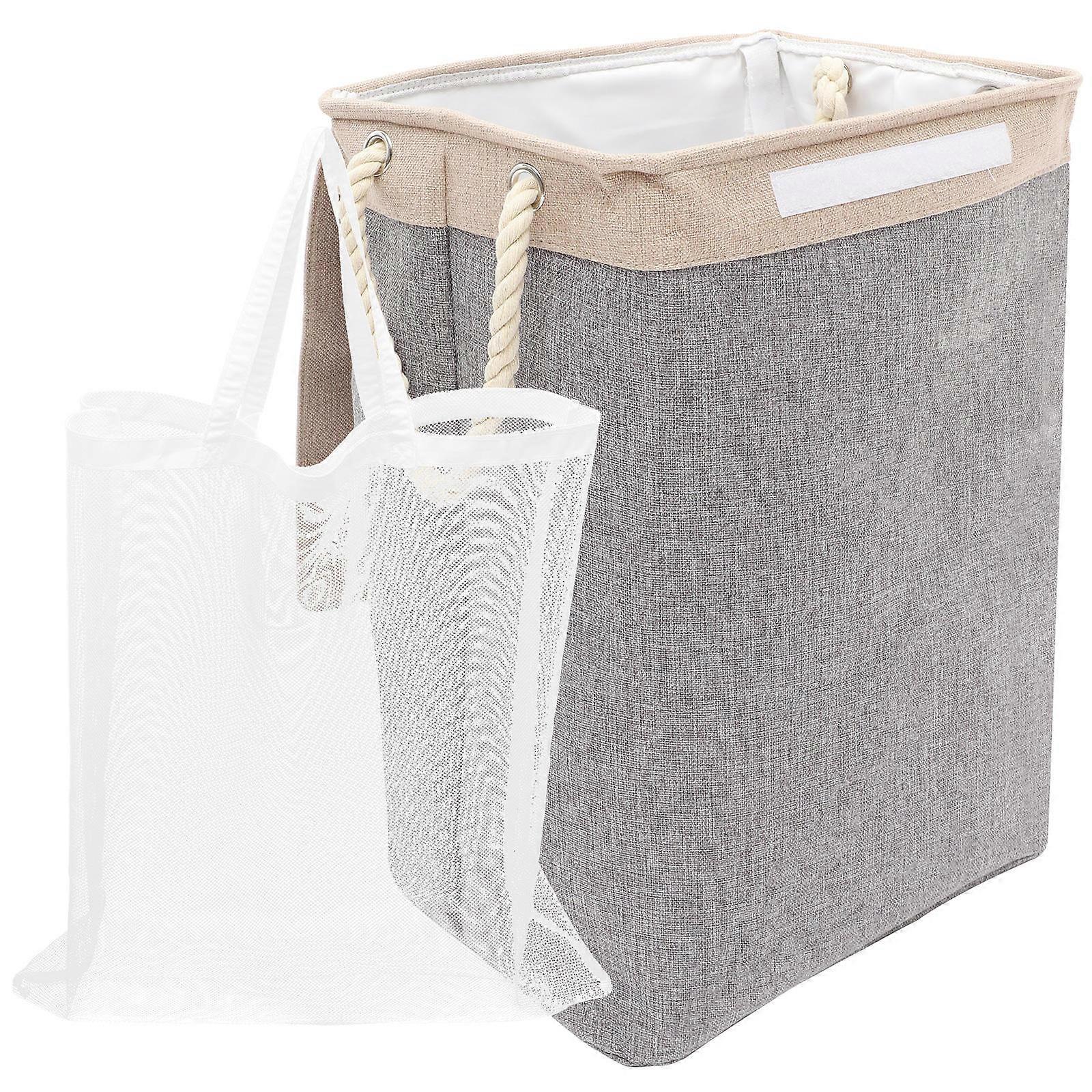 Foldable Laundry Basket Set   Large Capacity Clothes Hamper for Daily Use, Space Saving Design with Comfortable Handle for Easy Carrying