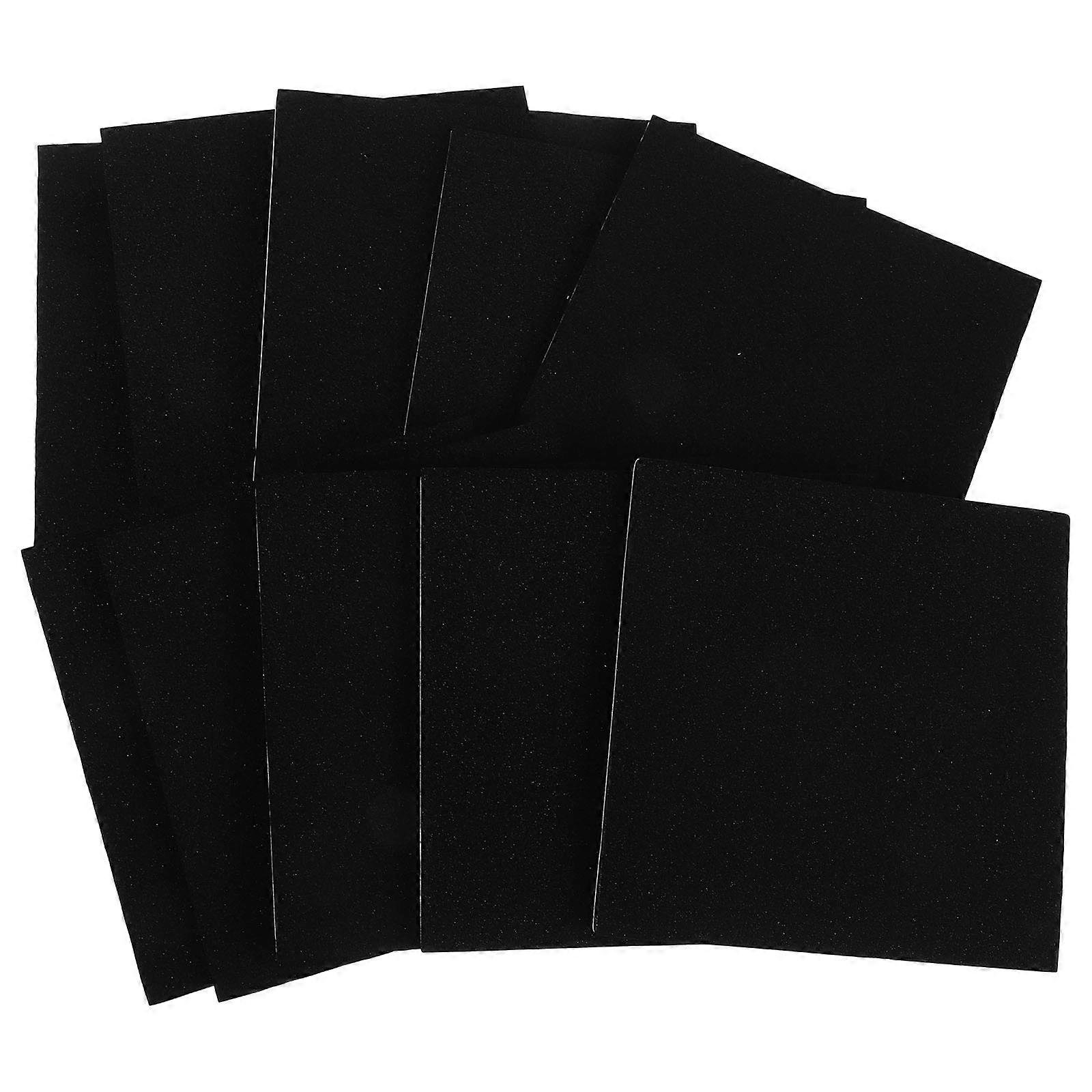 10Pcs Foam Pad For Home Insulation Square Neoprene Cushion In Black Featuring Shock Absorption Fire Retardant And Thermal Insulation