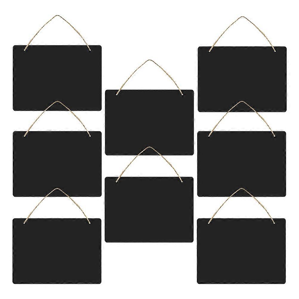8Pcs Black Wooden Chalkboard for Messages and Price Tags Perfect for Coffee Shops and Homes