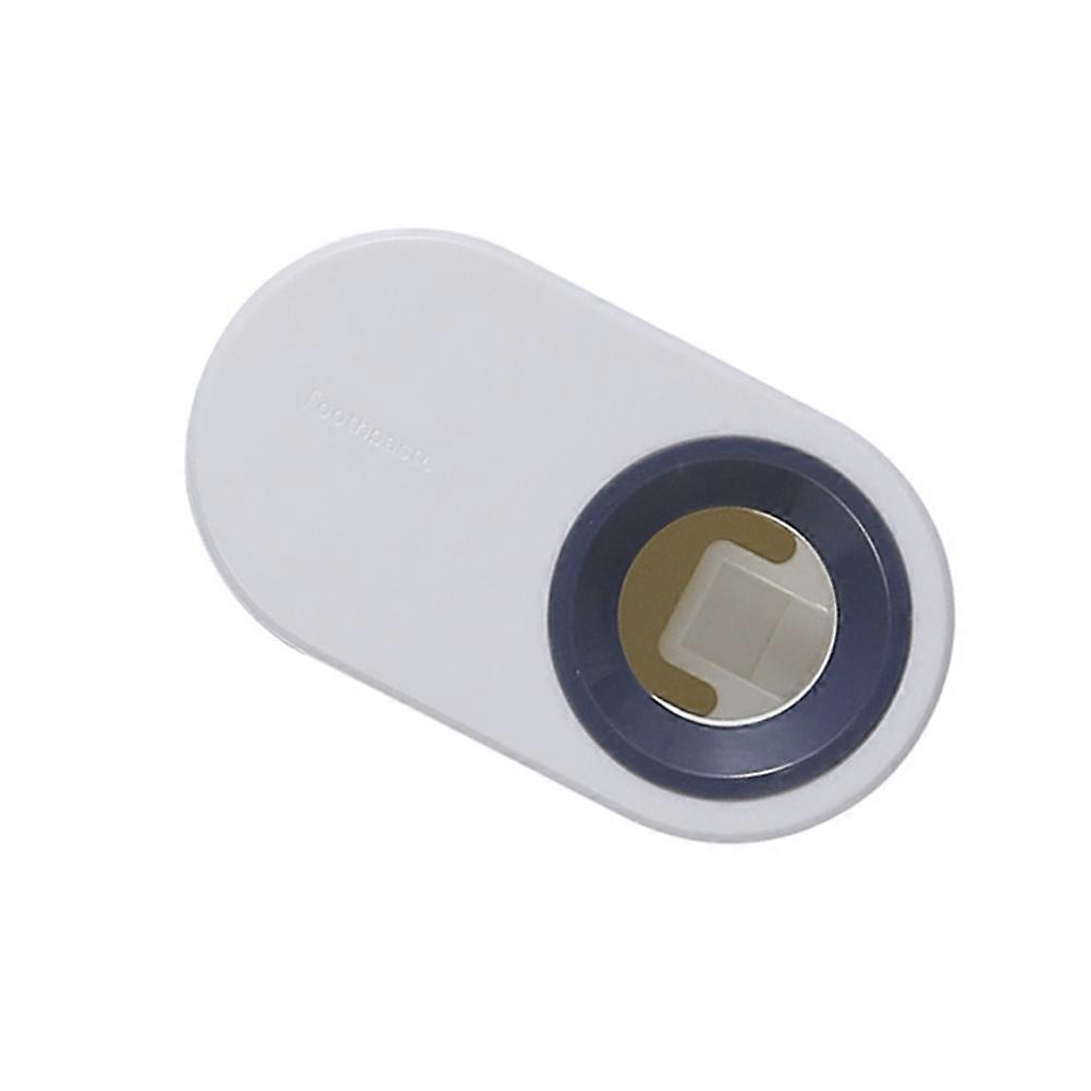 Toothpaste Dispenser Wall Mount Made of Silicone and ABS Healthy for Bathroom Storage White