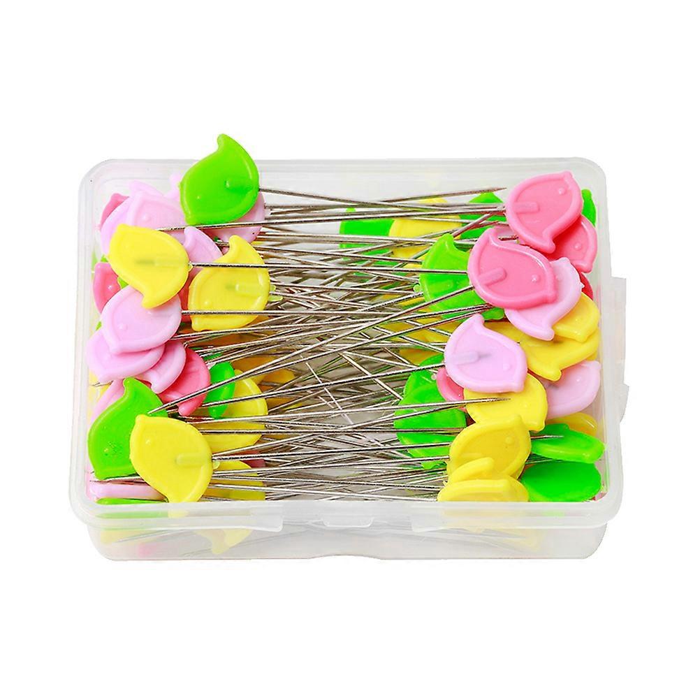 Sewing Pins with Flat Bird Head for Craft in Assorted Colors 50pcs stainless steel and plastic