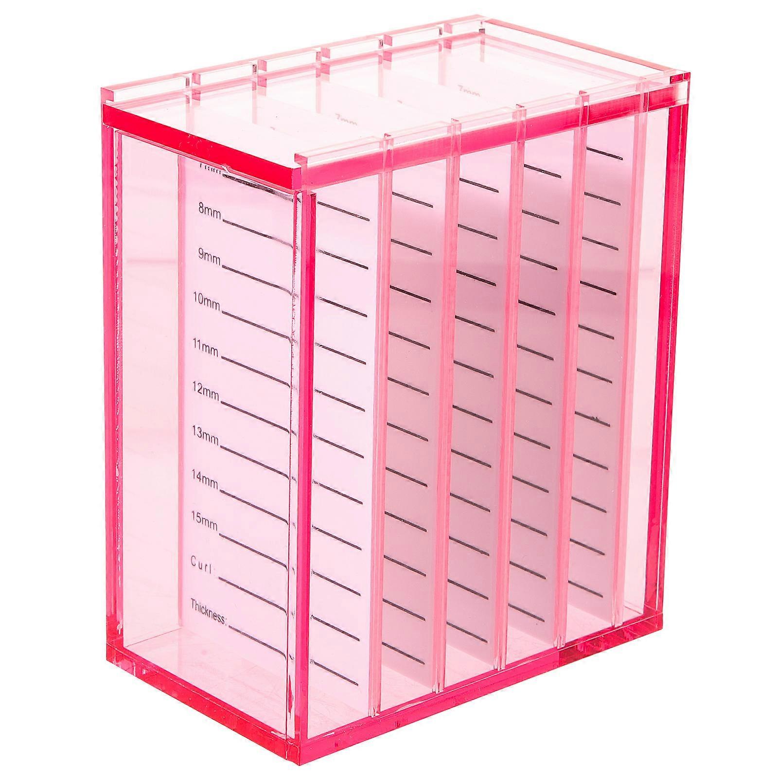 False Eyelash Storage Case Organizer For Women And Girls In Pink With Rectangular Shape 11.5x9.8cm Easy To Open And Close 1Pack