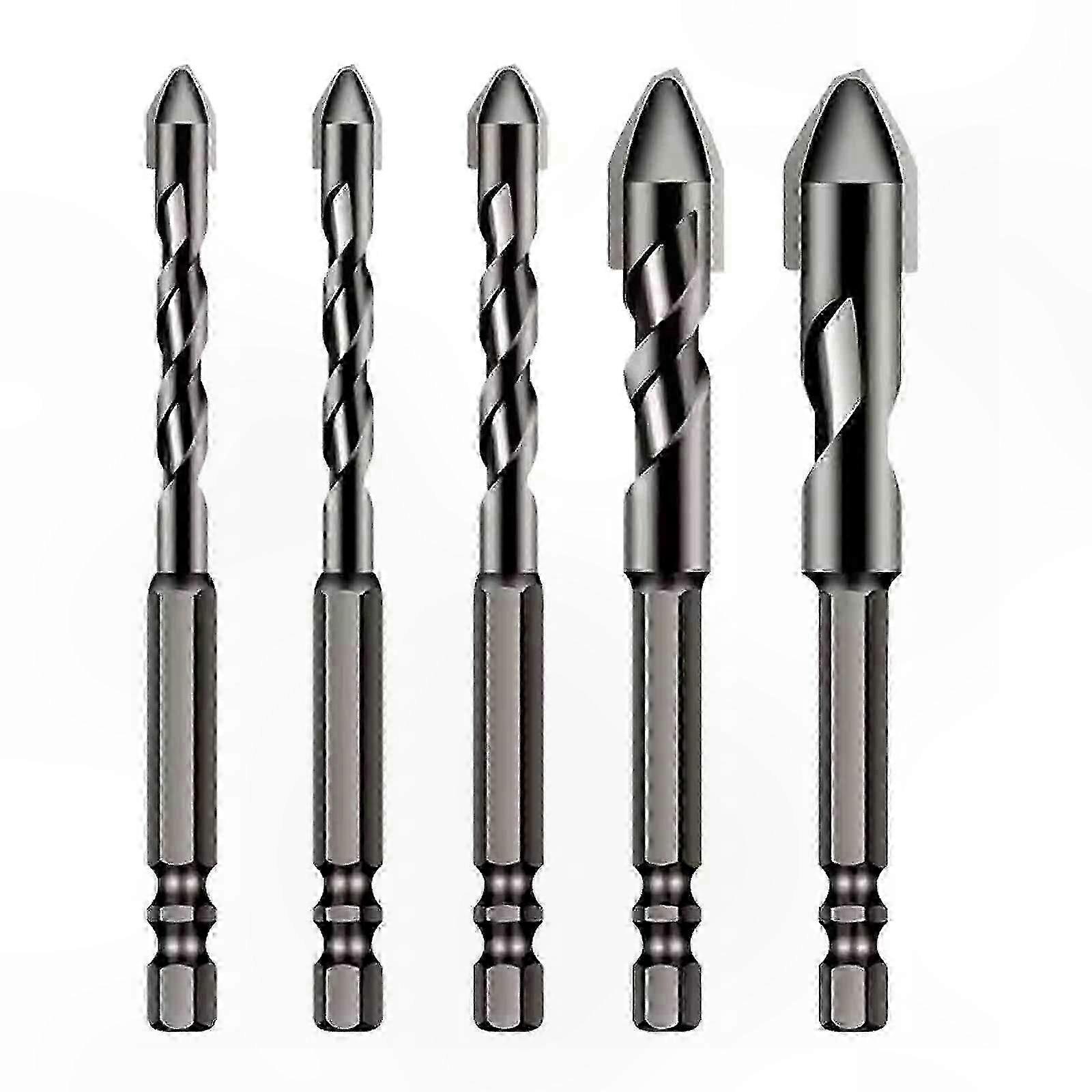 Concrete Drill Bit Set, 6-12mm, High Strength for Masonry and Stone Drilling