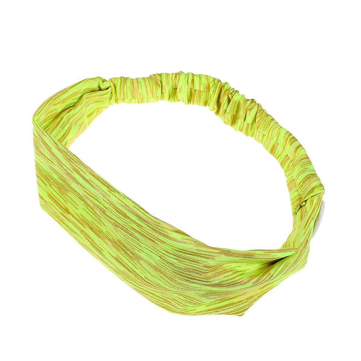 تمرين عقال شريط مطاطي تنفس حماية الأذن اللياقة البدنية اليوغا الفلورسنت الأخضر 2 قطعة