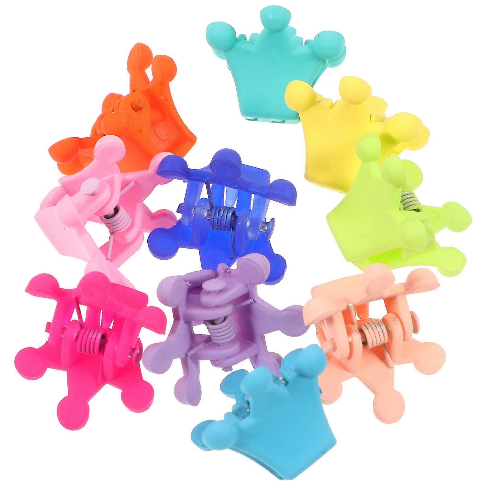 Mini Crown Hajcsatok 10 db-os készlet – Tartós állkapocs lófarokhoz és fonatokhoz – Aranyos hajkiegészítők