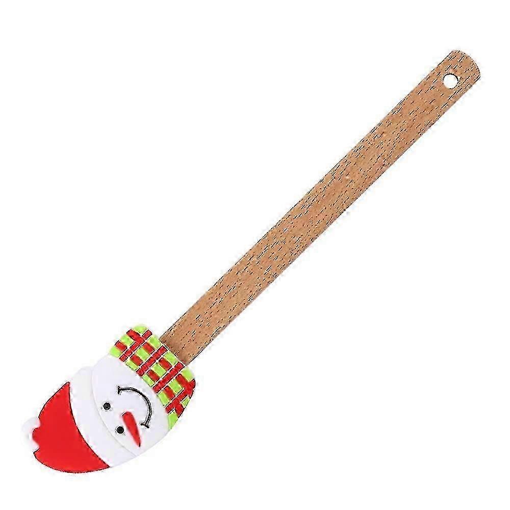 Silicone Spatula with Wooden Handle - Versatile Tool for Holiday Baking and Cooking Activities