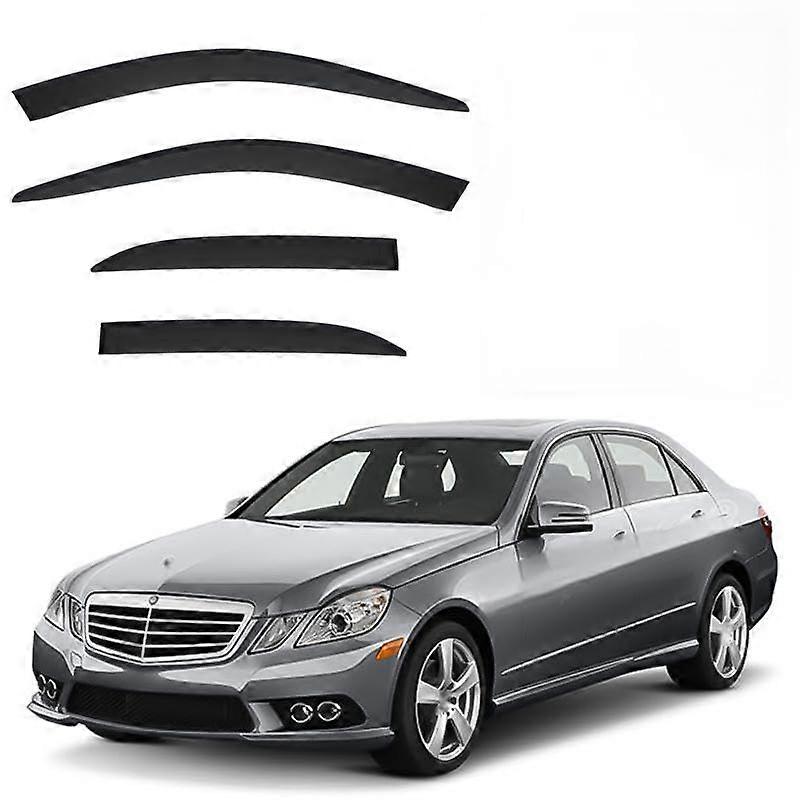 E-Class MK4-W212 2010-2015 Side Window Rain Guard, Car Wind Deflector, Durable Weather Shield, Smoke Tint for Mercedes-Benz