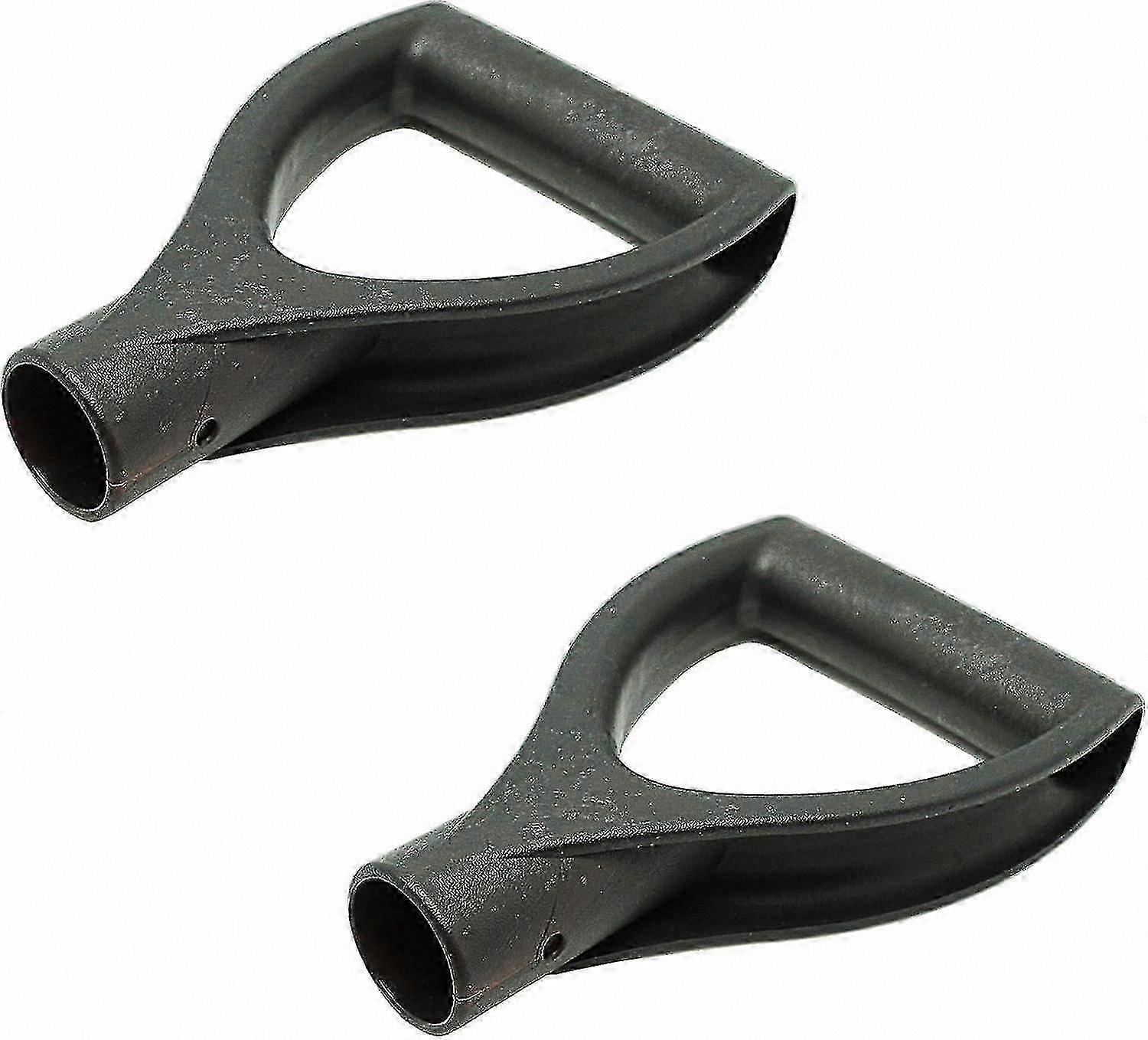 2-Pack D-Handle Replacement for Snow Shovels, Durable Plastic Garden Tool Handle, Black Snow Fork Shovel Accessory
