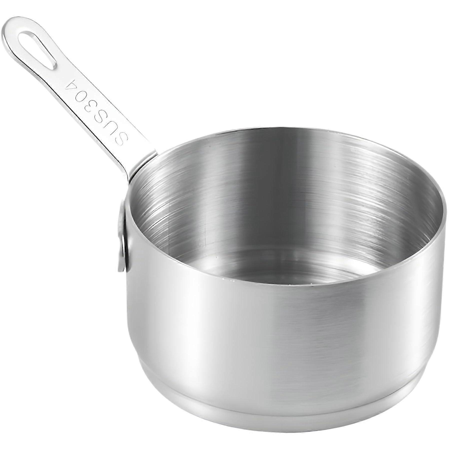 Mini Sauce Pan 60 ml Steel Sauce Pan Non Stick Small Pot Hanging Mini Pot with Handle for Hot Latte Coffee Butter