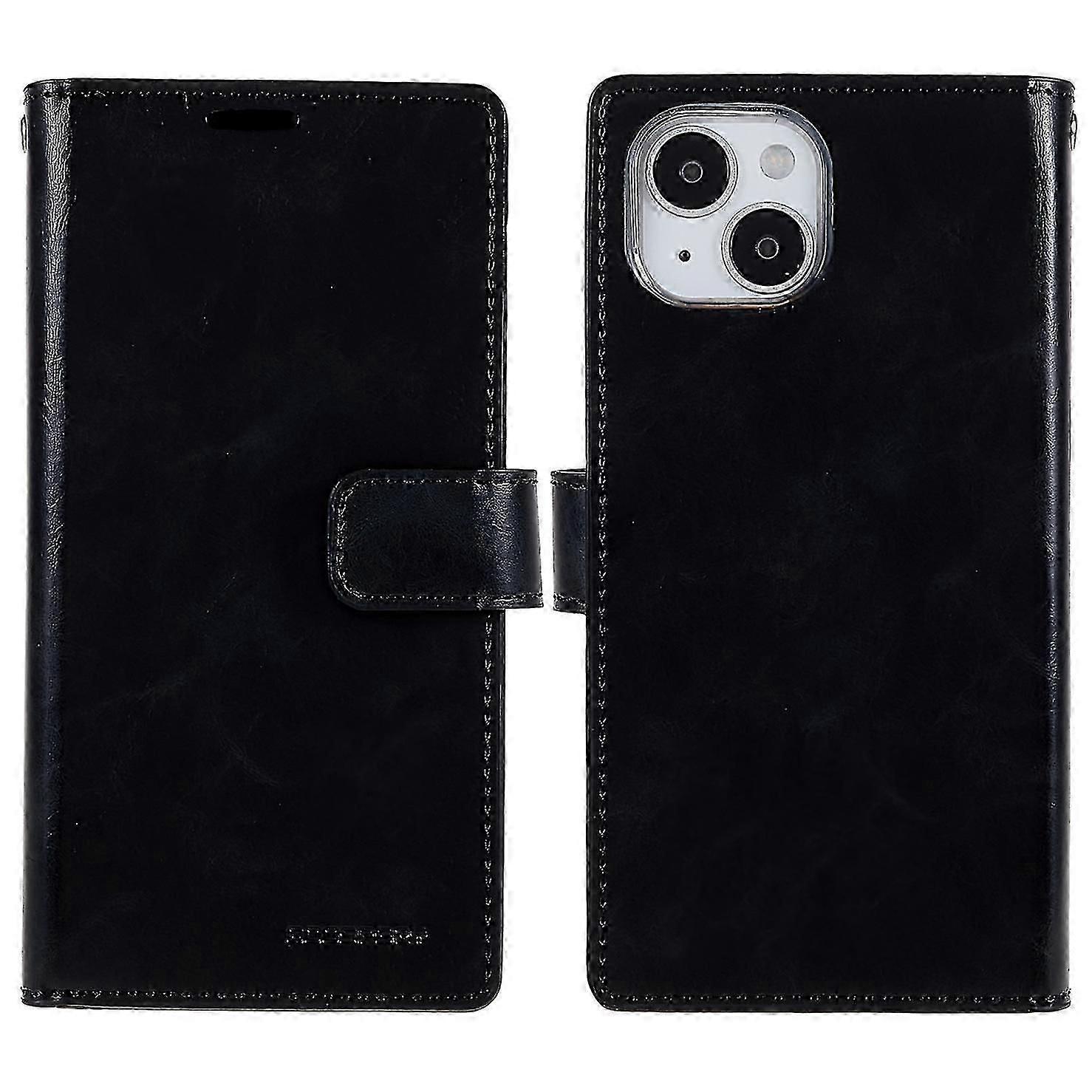 Mercury Goospery For Iphone 14 Plus Mansoor Series Multiple Card Slots Wallet Design Anti-scratch Leather Shockproof Phone Case