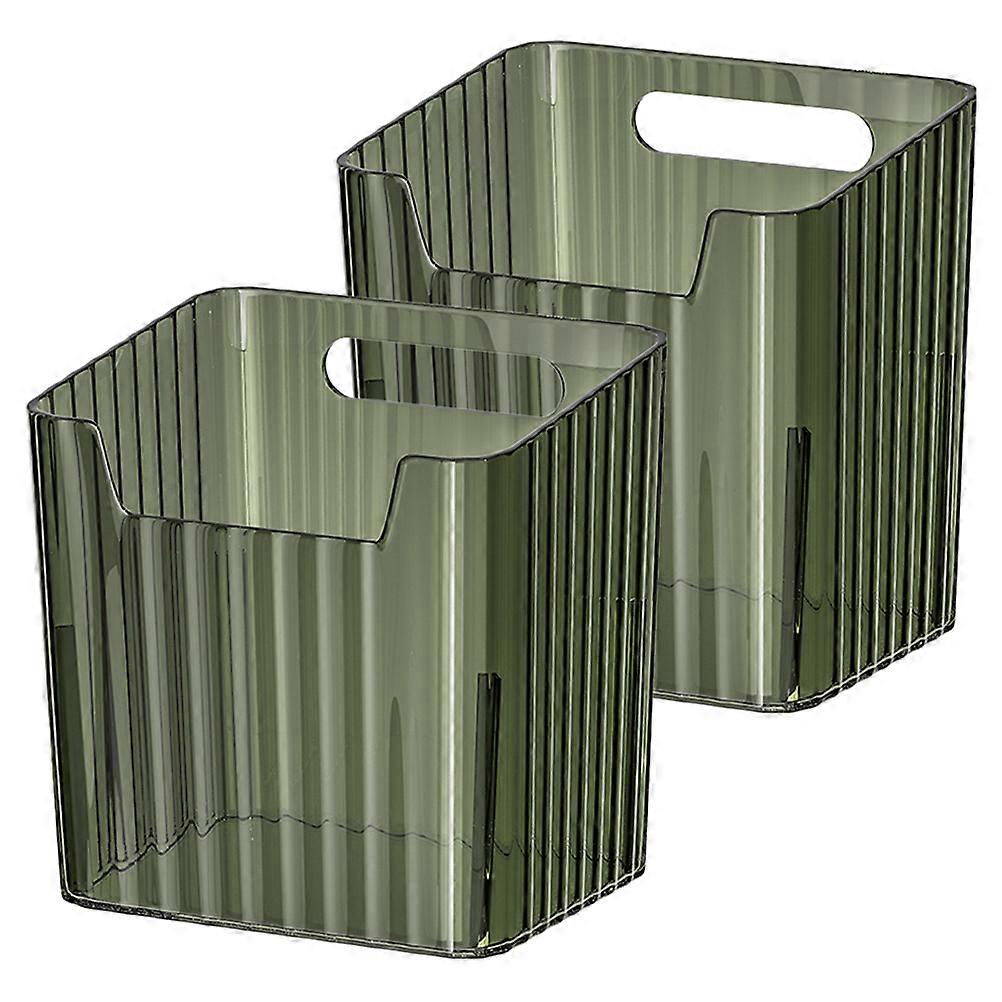 2pcs Clear Refrigerator Side Door Storage Boxes Organizer for Fridge