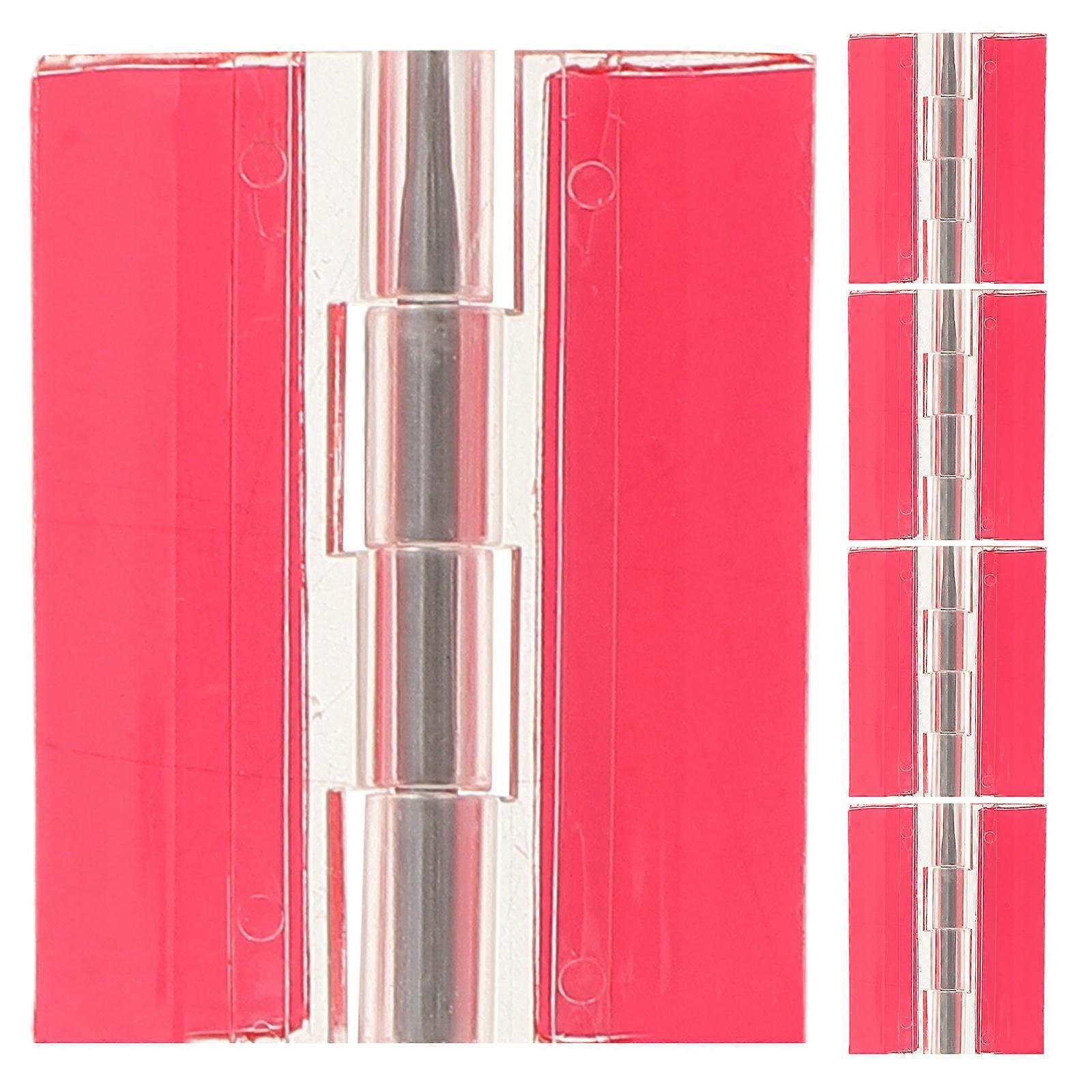5pcs Small Transparent Self Adhesive Hinges for Cabinets & Folding Doors – Easy Installation with Double Sided Tape for Craft Projects