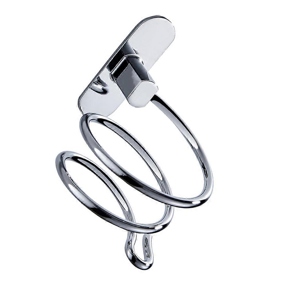 Stainless Steel Hair Dryer Holder Wall Mounted Rack Rust Proof Bathroom Barber Shop Space Saving Drying Bearing Capacity