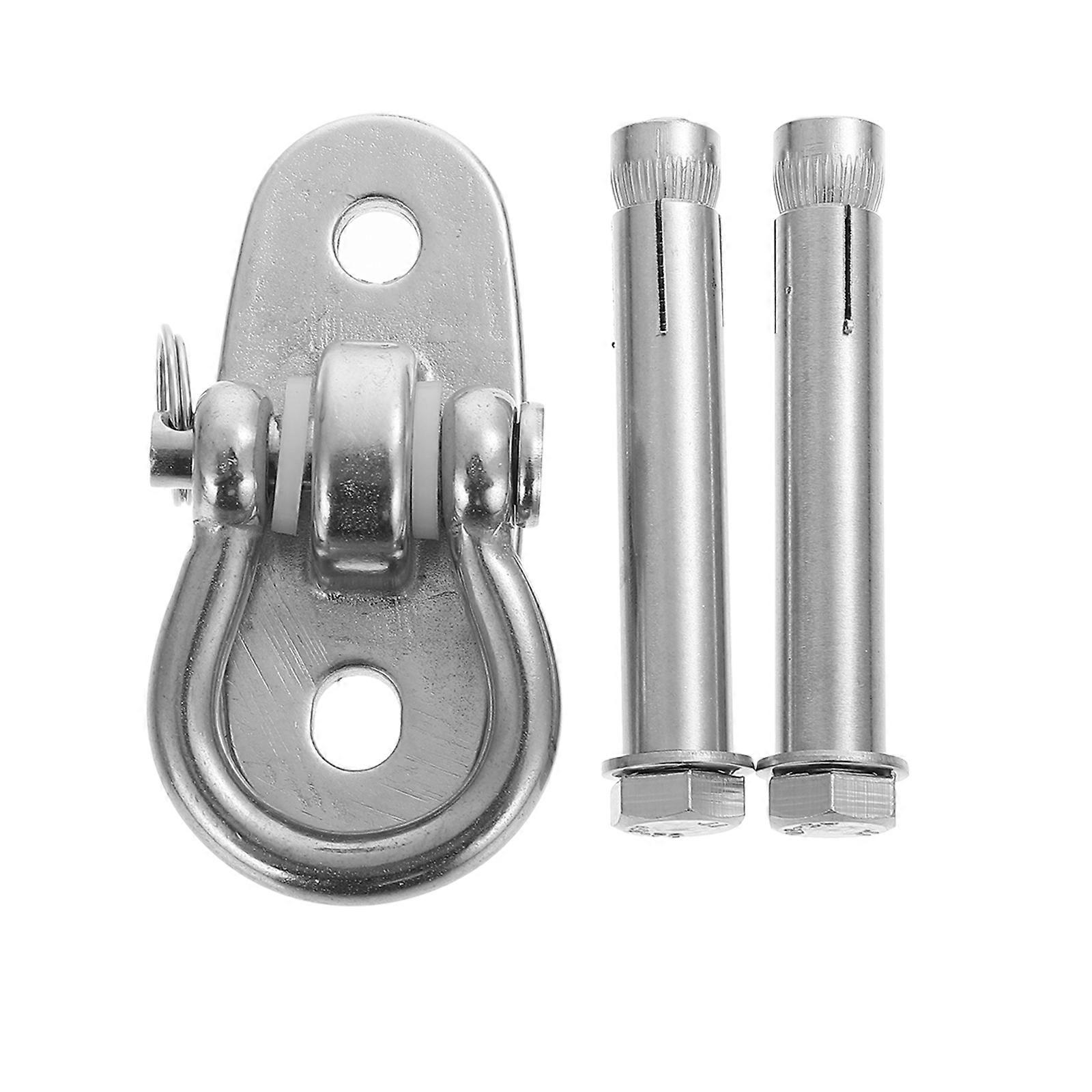 Hammock Hanging Hook 1 Set Load-Bearing Fixing Hook For Indoor Fitness Activities 7.8X6CM Silver Color Durable Design