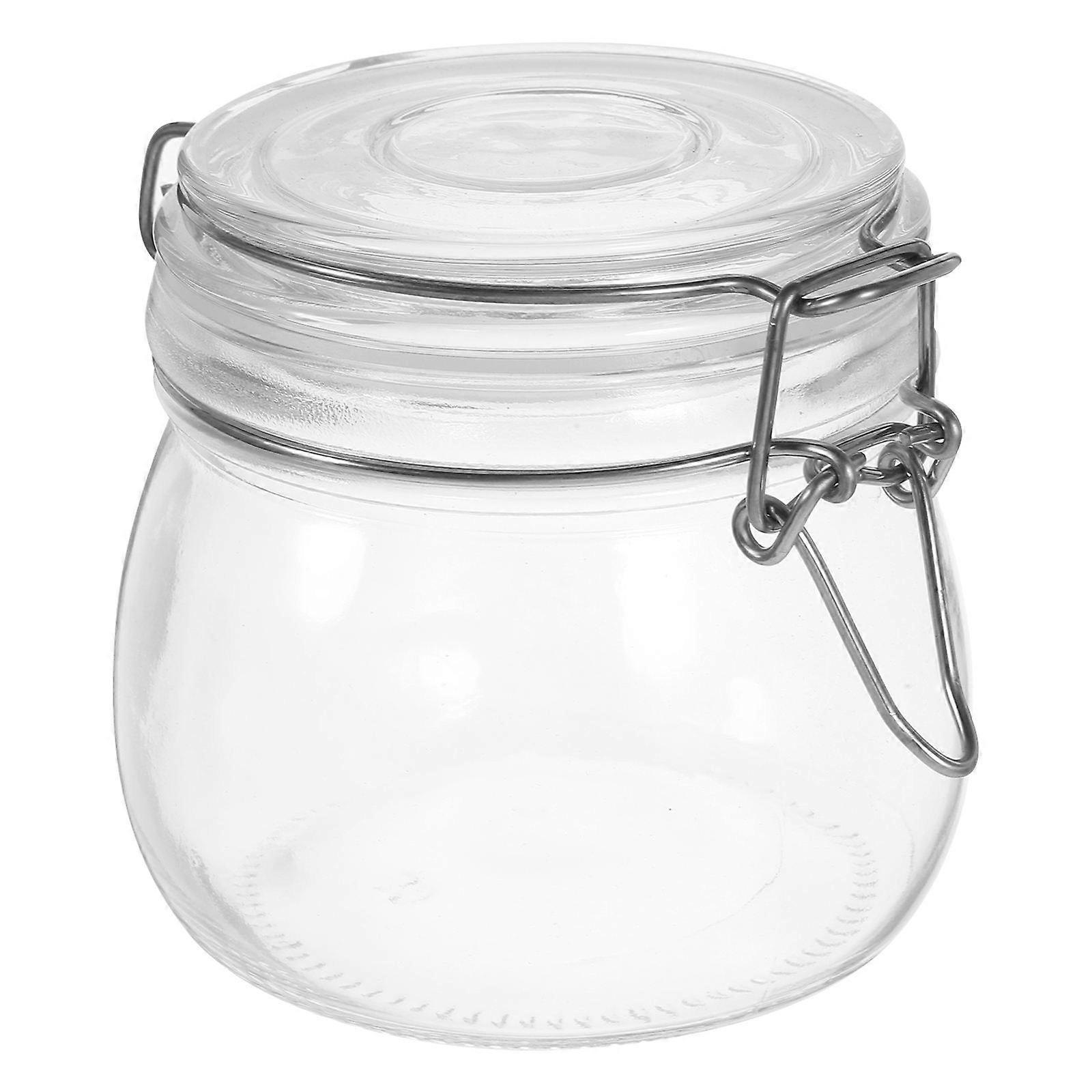 Transparent Storage Jar 500ml Suitable For Kitchen Large Capacity Simple Design 1Pc