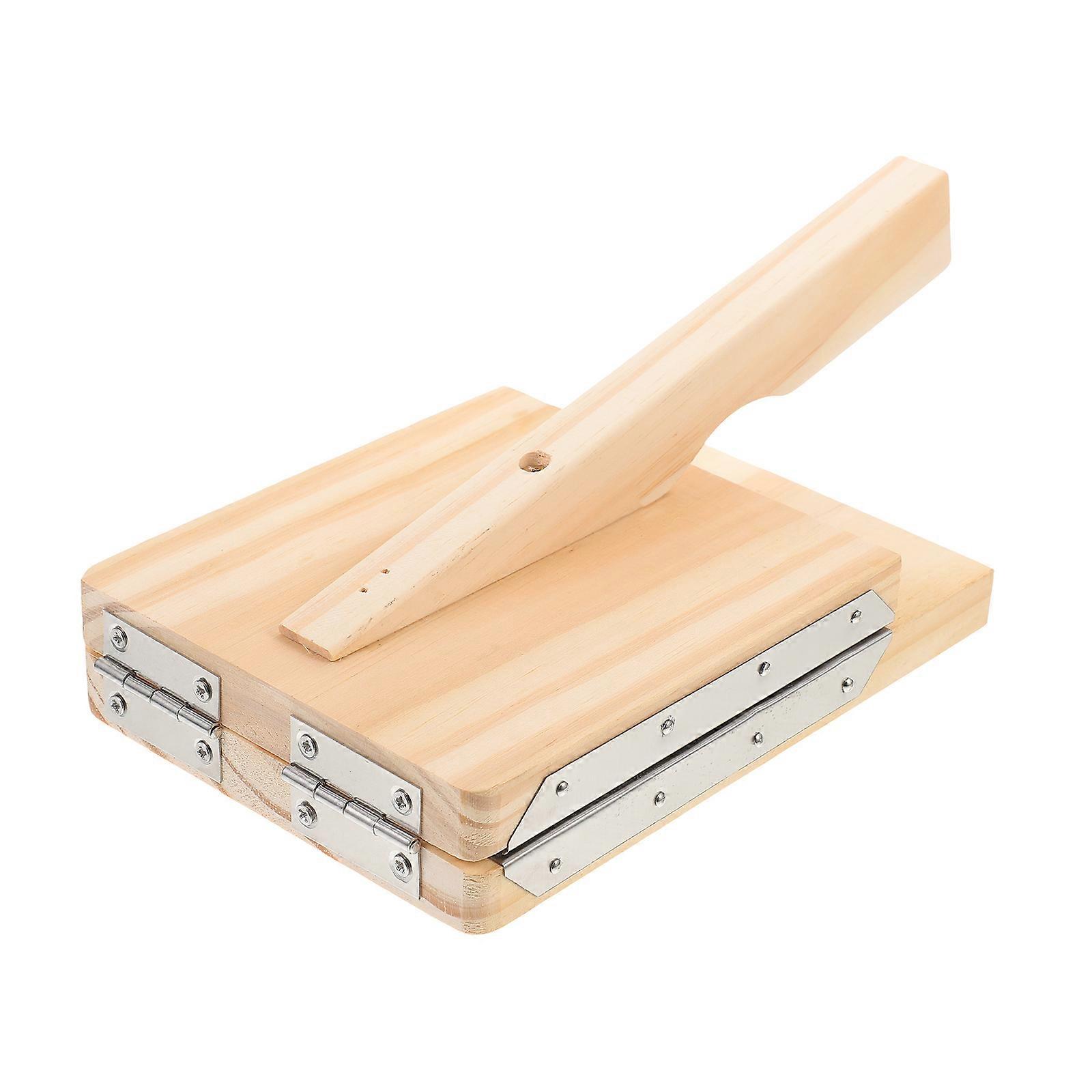 Dumpling Press Wooden Kitchen Gadget for Making Wrappers Efficiently Multi Color Stainless Steel