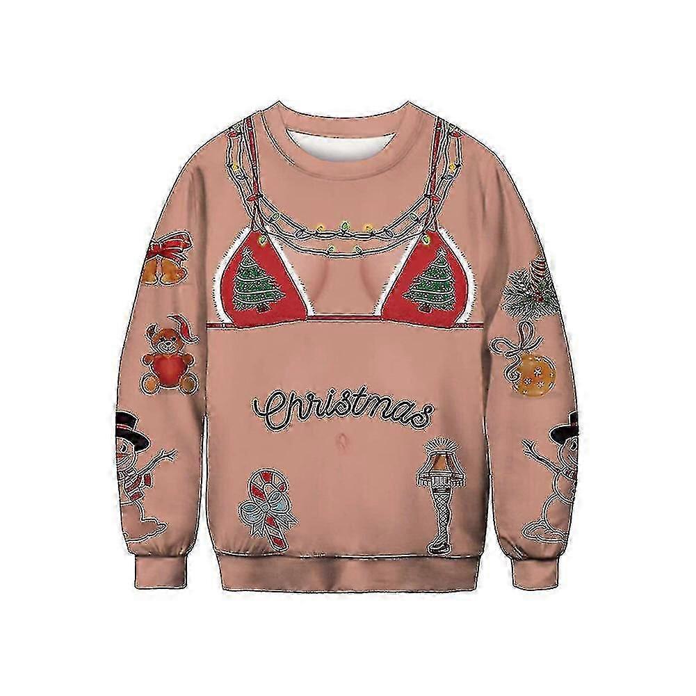 Weihnachten Damen Herren Hässlicher Weihnachtspullover Pullover Pullover Tunika