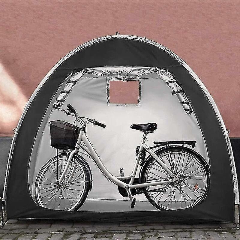 210d thickened bicycle tent, portable waterproof bicycle cover (color: black) HG