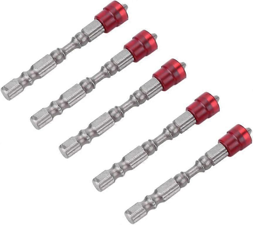 Magnetic Drywall Bits - PH2 Screwdriver Set (Red, 5pcs)