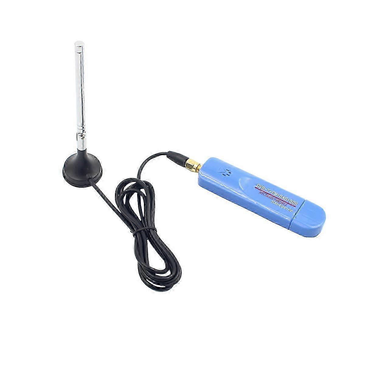 SDR Radio Receiver USB Dongle with RTL2832U & R820T2 Tuner, Low Noise, ESD Protection for Blue (1Pcs)
