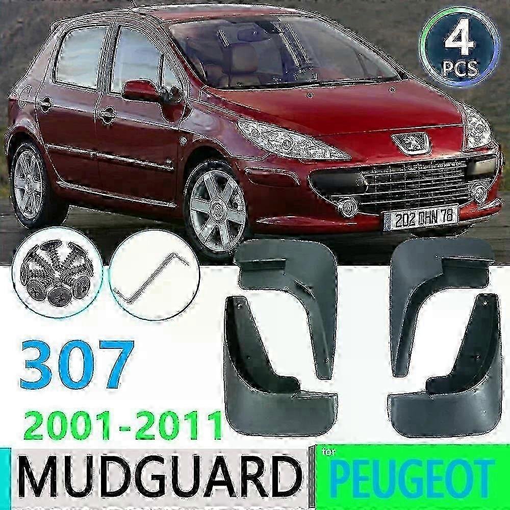 Peugeot 307 & 307SW 2001-2011 Garde-boue garde-boue garde-boue garde-boue garde-boue pare-éclaboussures Accessoires de voiture