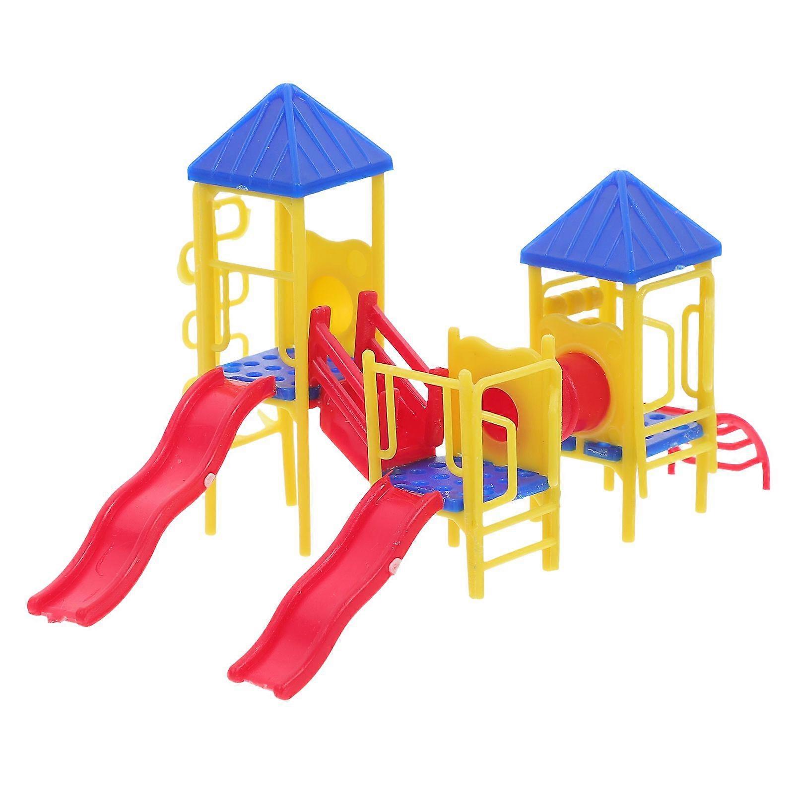 1 Set Mini Playground Model Mini Children's Playground Model Miniature Sand Table Decoration