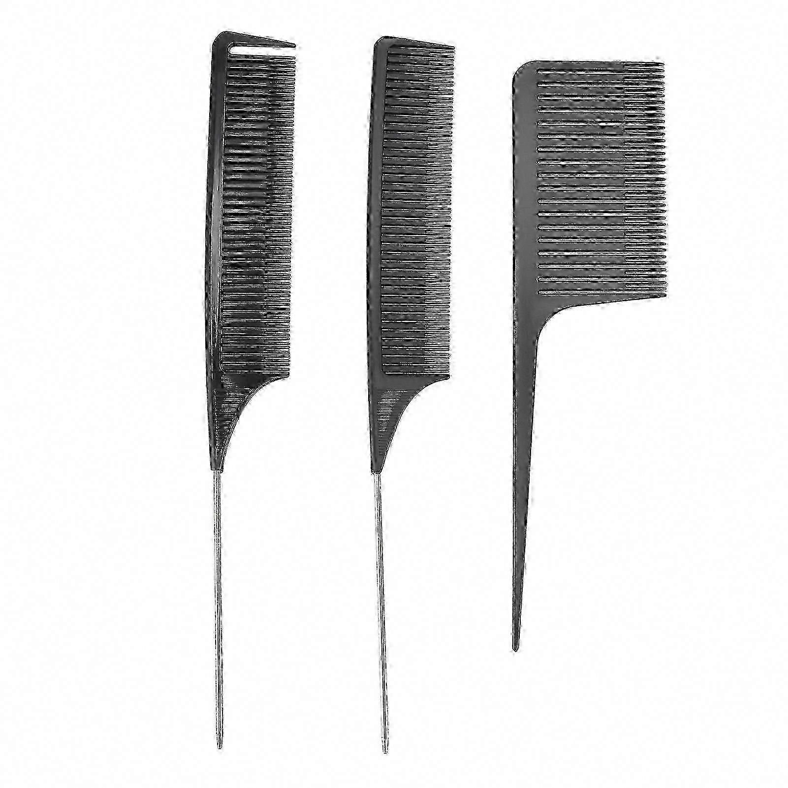 3 Pcs Highlighting Comb Set for Hair Coloring - Pointed Tail Styling & Parting Tool