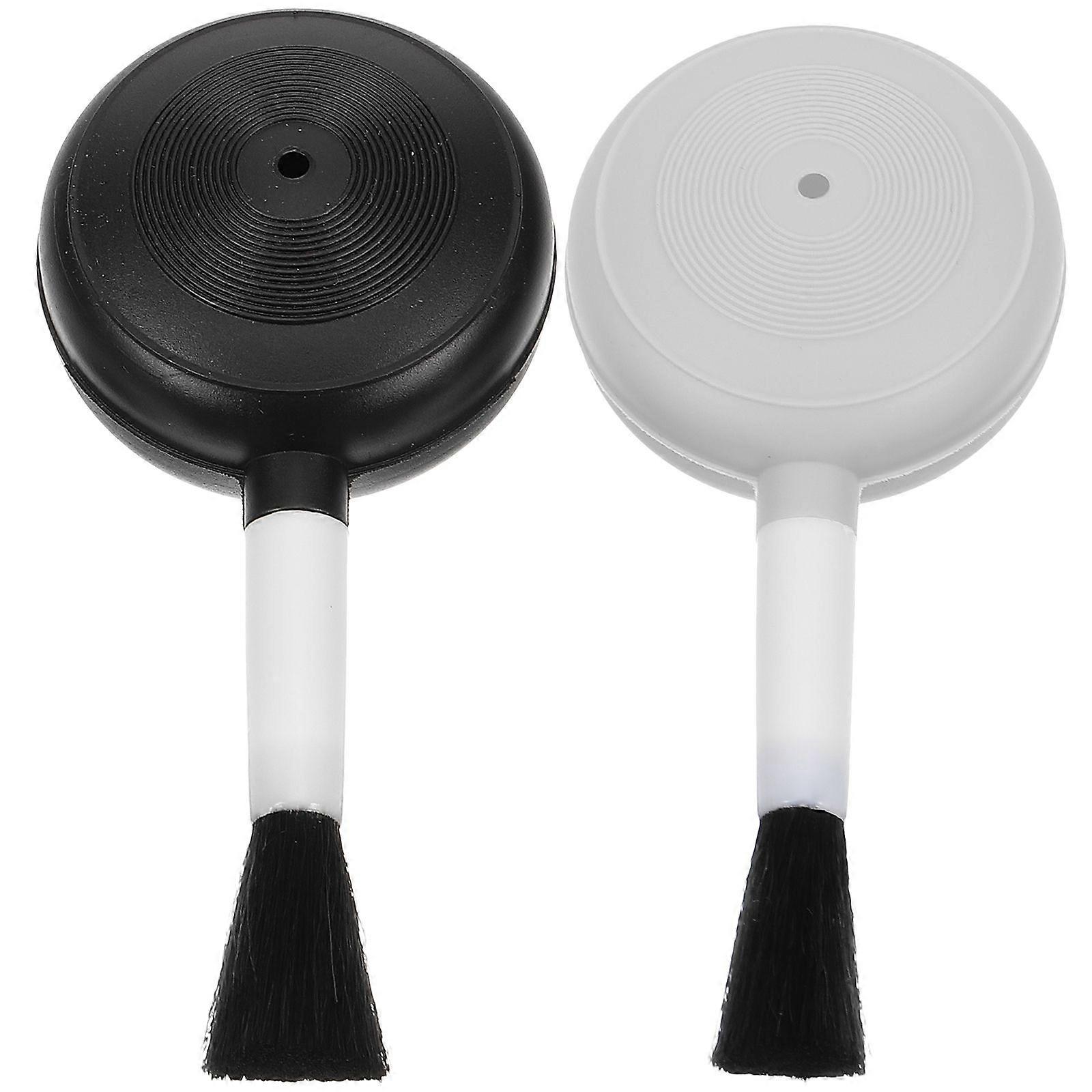 2pcs Air Blaster Dust Blower And Soft Brush Plastic Bulb Air Pump Cleaning Tool