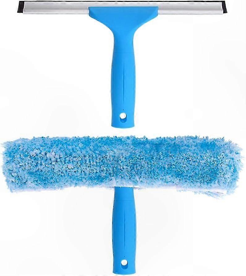 Microfiber Brush Window Squeegee, 25 cm Width for Streak-Free Cleaning