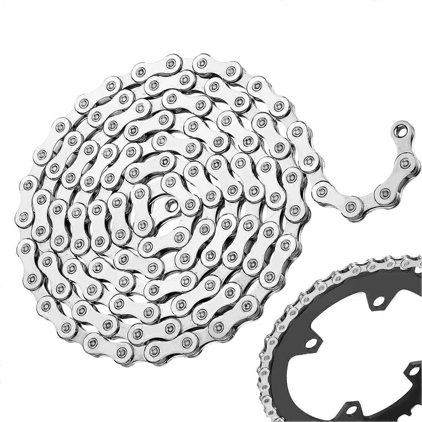 Chain For 6/7/8-Speed, 116-Link Road And Mountain Bike Chain, Replacement Chain, Compatible With 6/7/8-Speed Drivetrains
