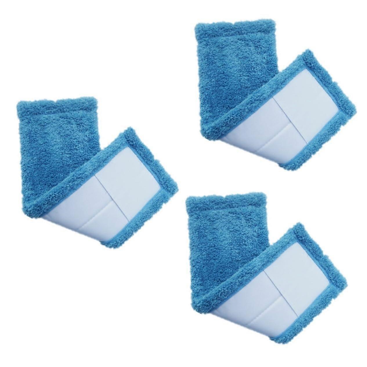 Microfibre Floor Mop Replacement Pads - 3 Pack Flat Mop Cleaning Mats Compatible with Standard Mops